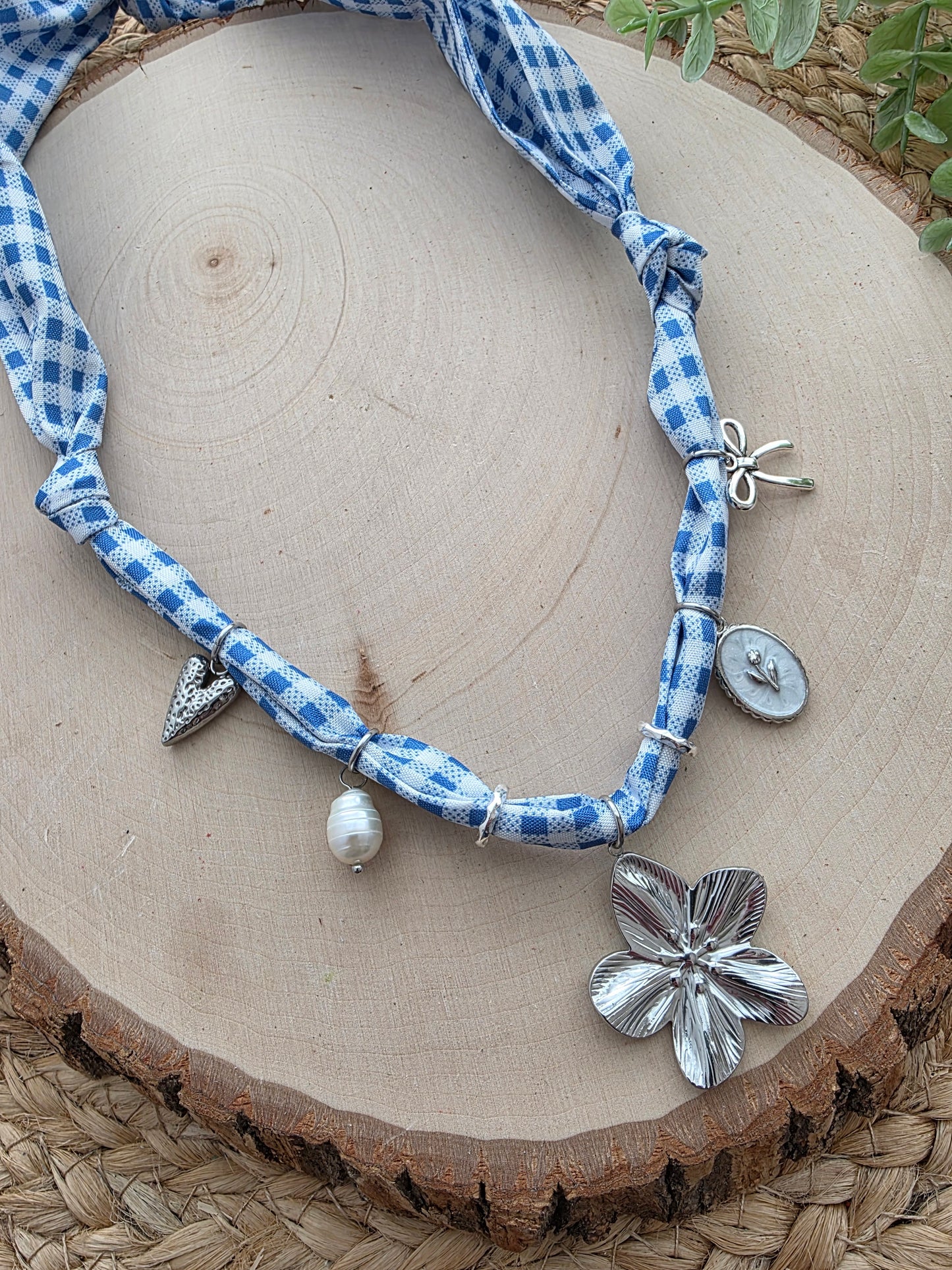 Prairie Blossoms Scarf Charm Necklace