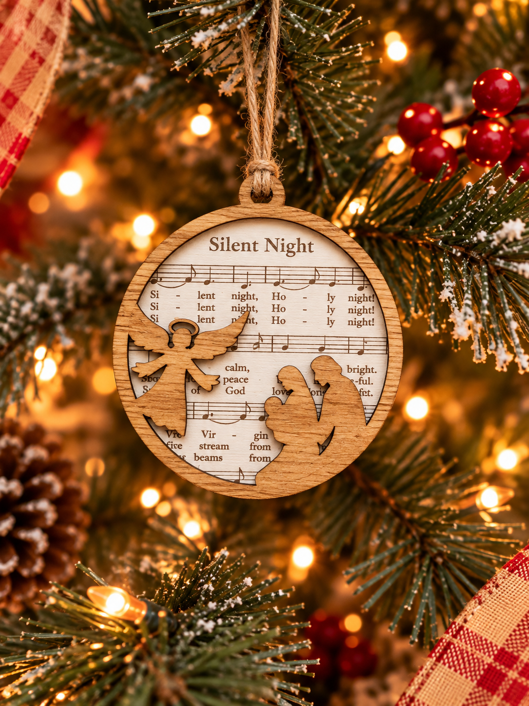 Christmas Hymn Ornament - Silent Night