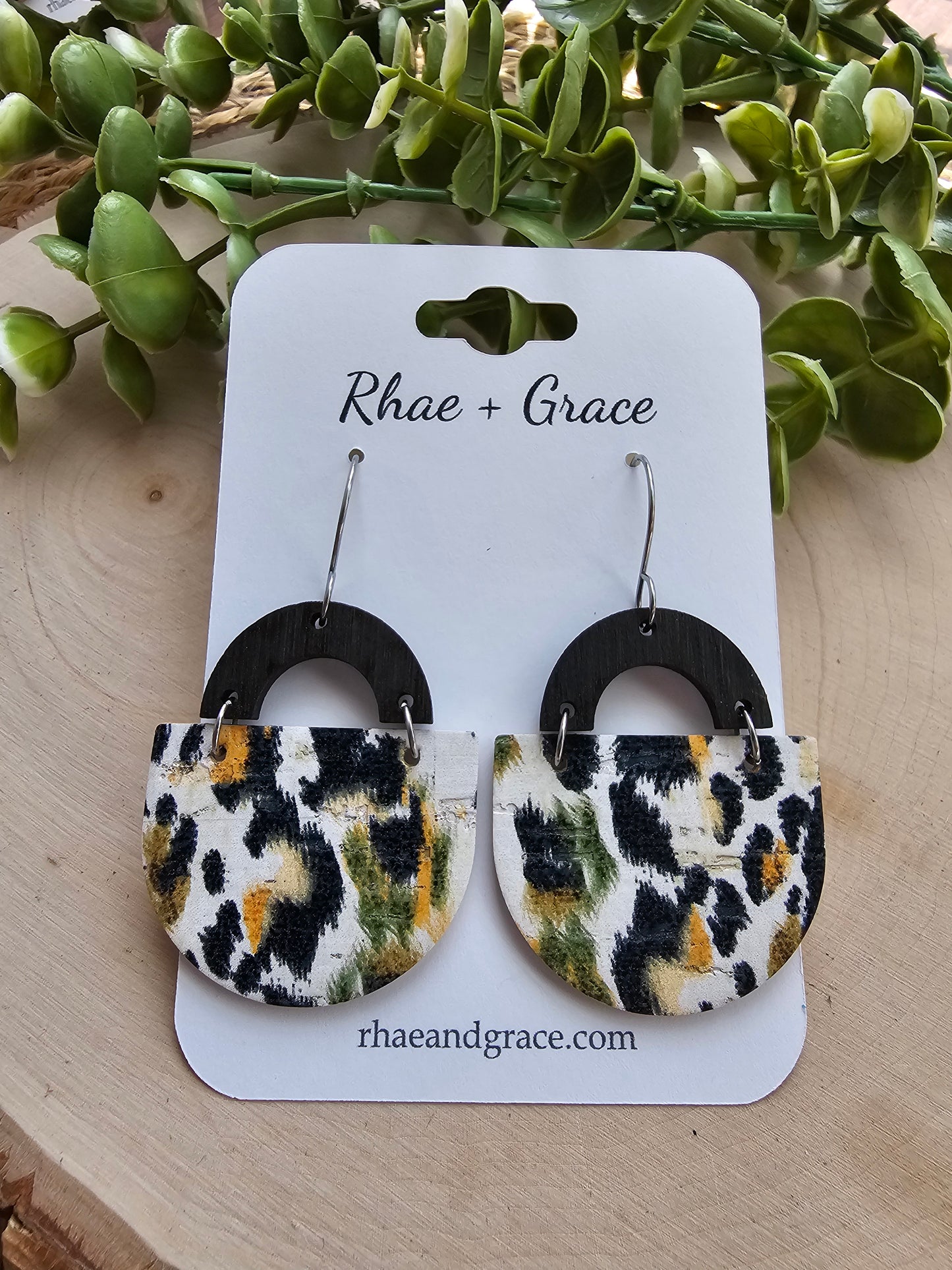 Abstract Animal Print Earrings