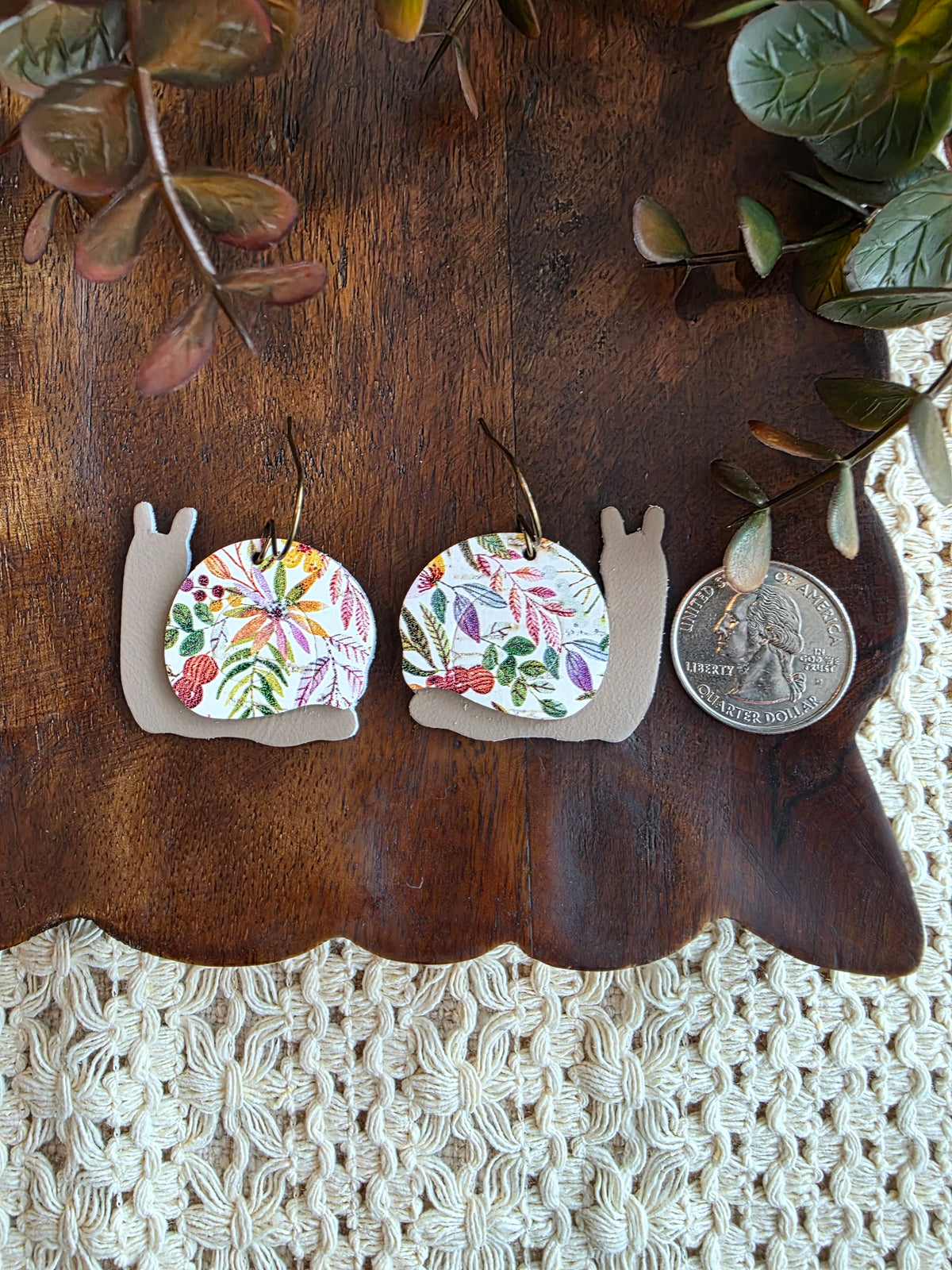 Garden Snails - Autumn Forest Earrings