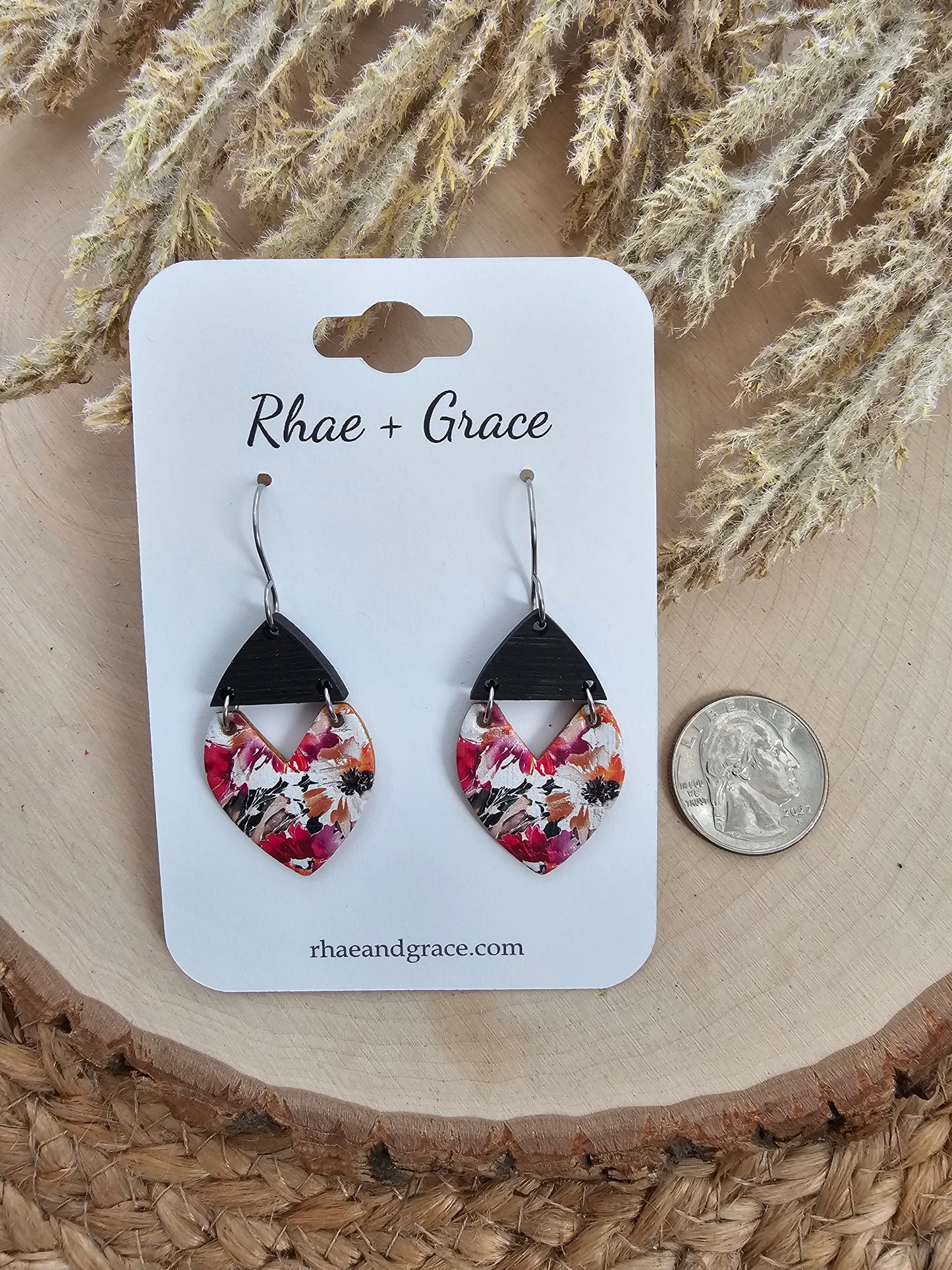 Gala Orchard Floral Swoop Earrings - Small