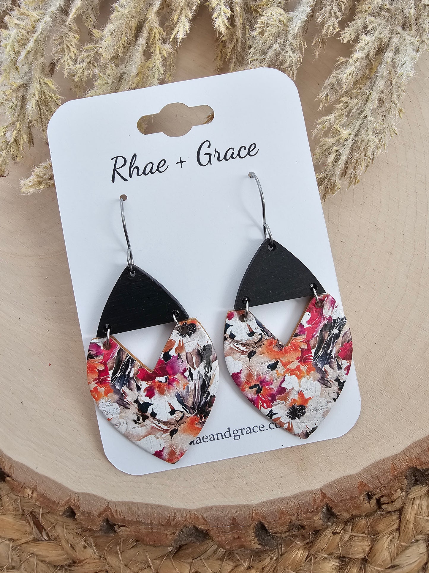 Gala Orchard Floral Swoop Earrings - Large