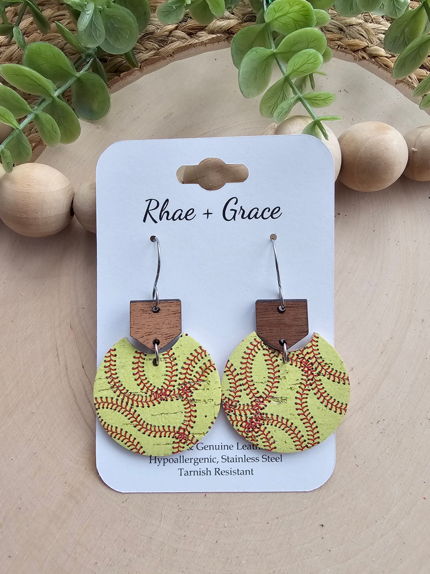 Softball Home Plate Earrings