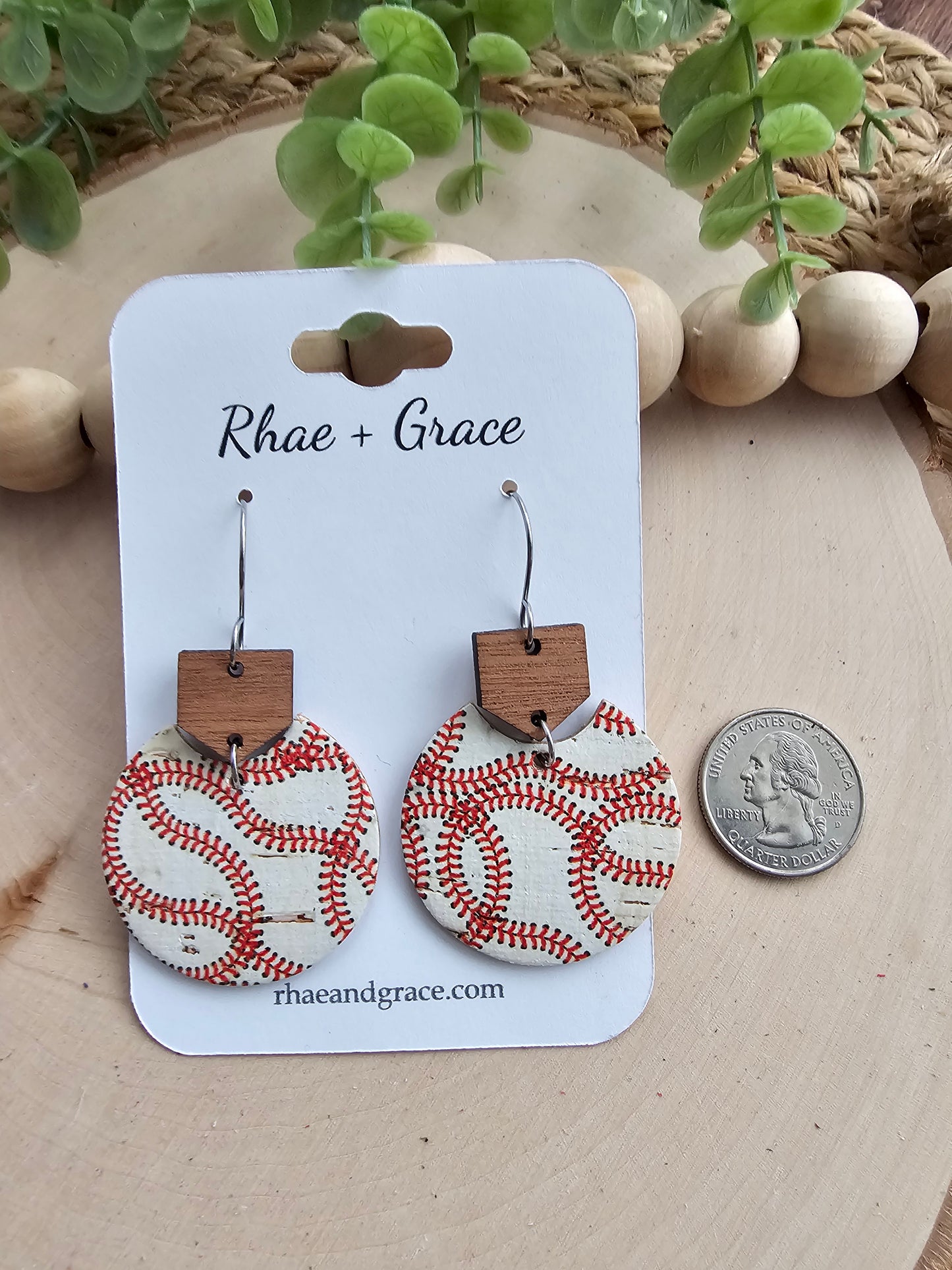 Baseball Home Plate Earrings