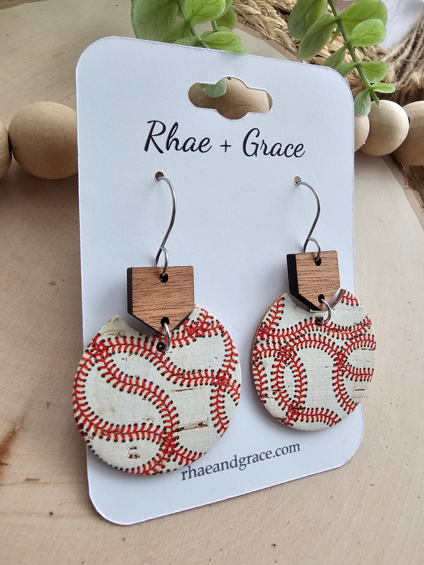 Baseball Home Plate Earrings