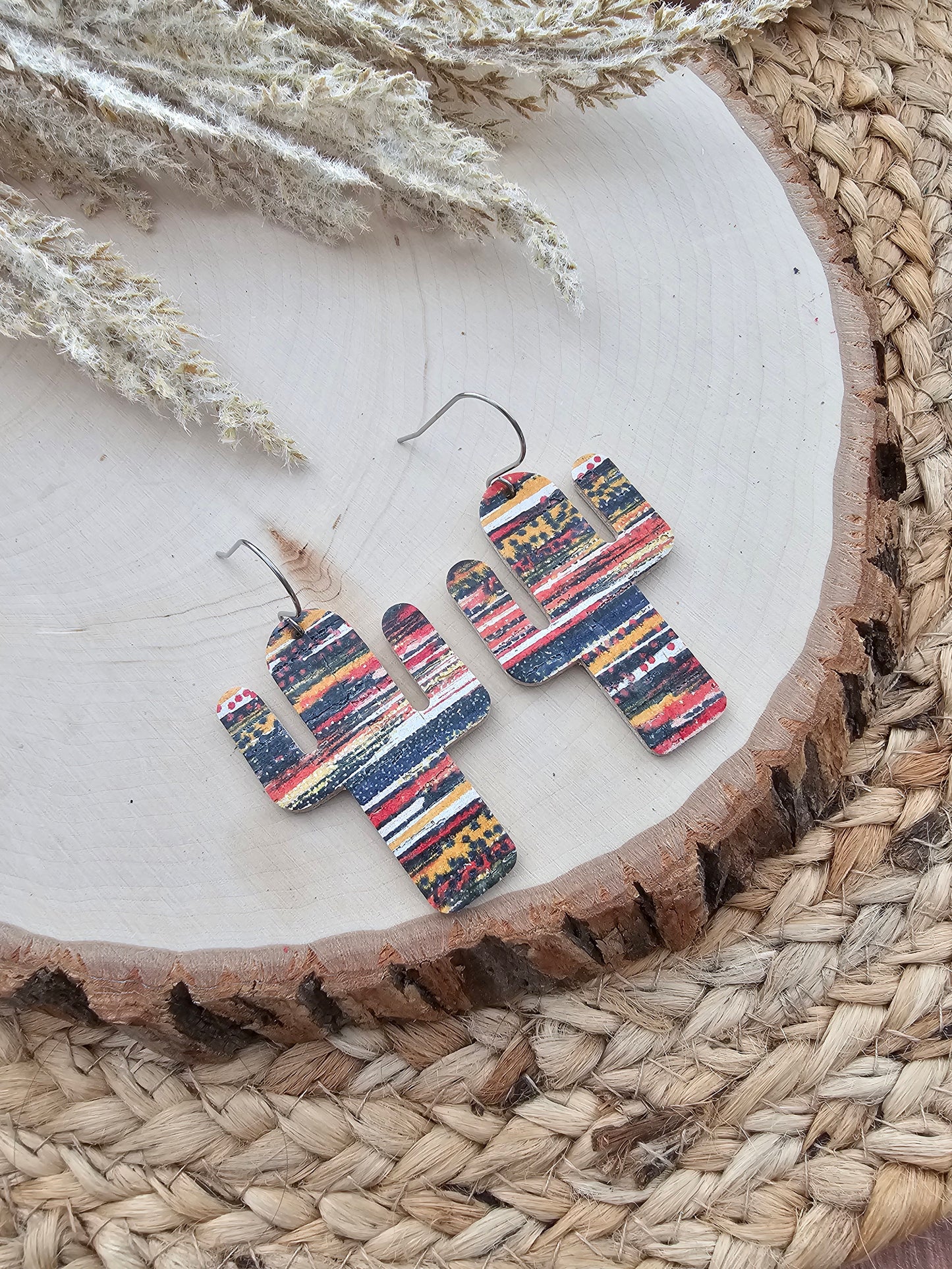 Arizona Sunset Cactus Earrings