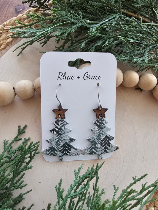 Pine Forest Christmas Tree Earrings