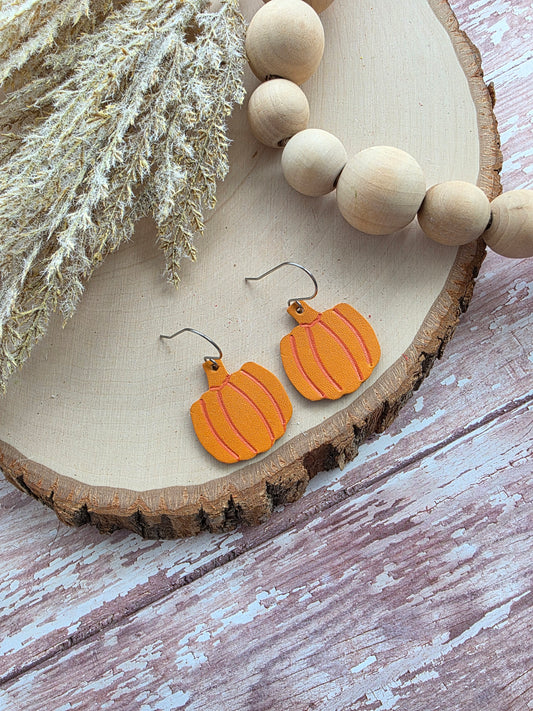 Orange Pumpkin Earrings