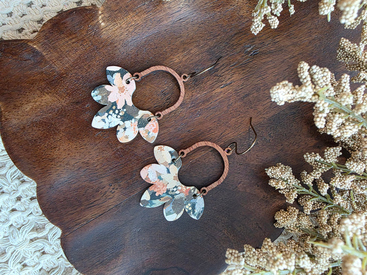 Rosemary Wildflower Half Flower Earrings