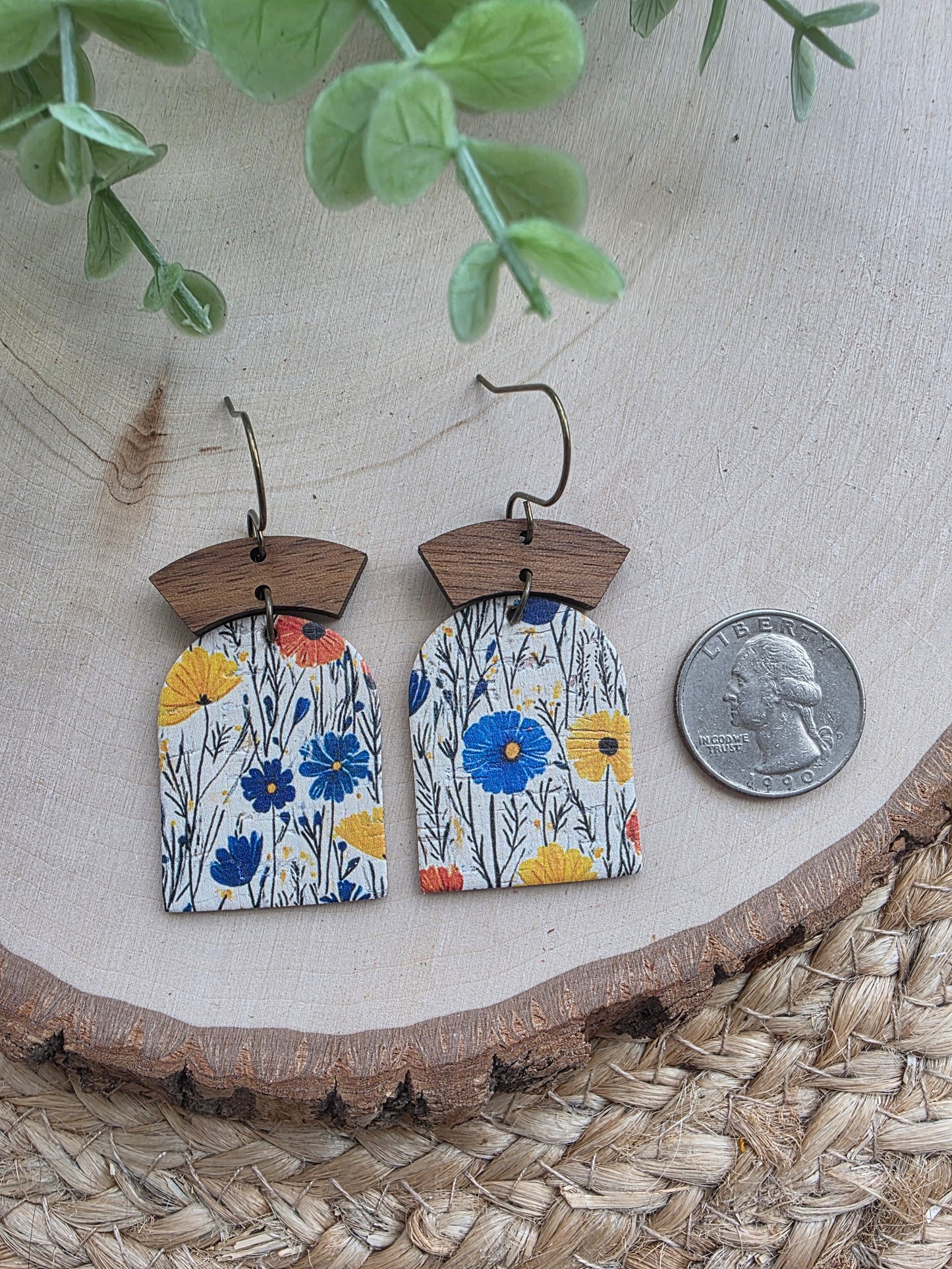 Vibrant Wildflower Closed Arch Earrings