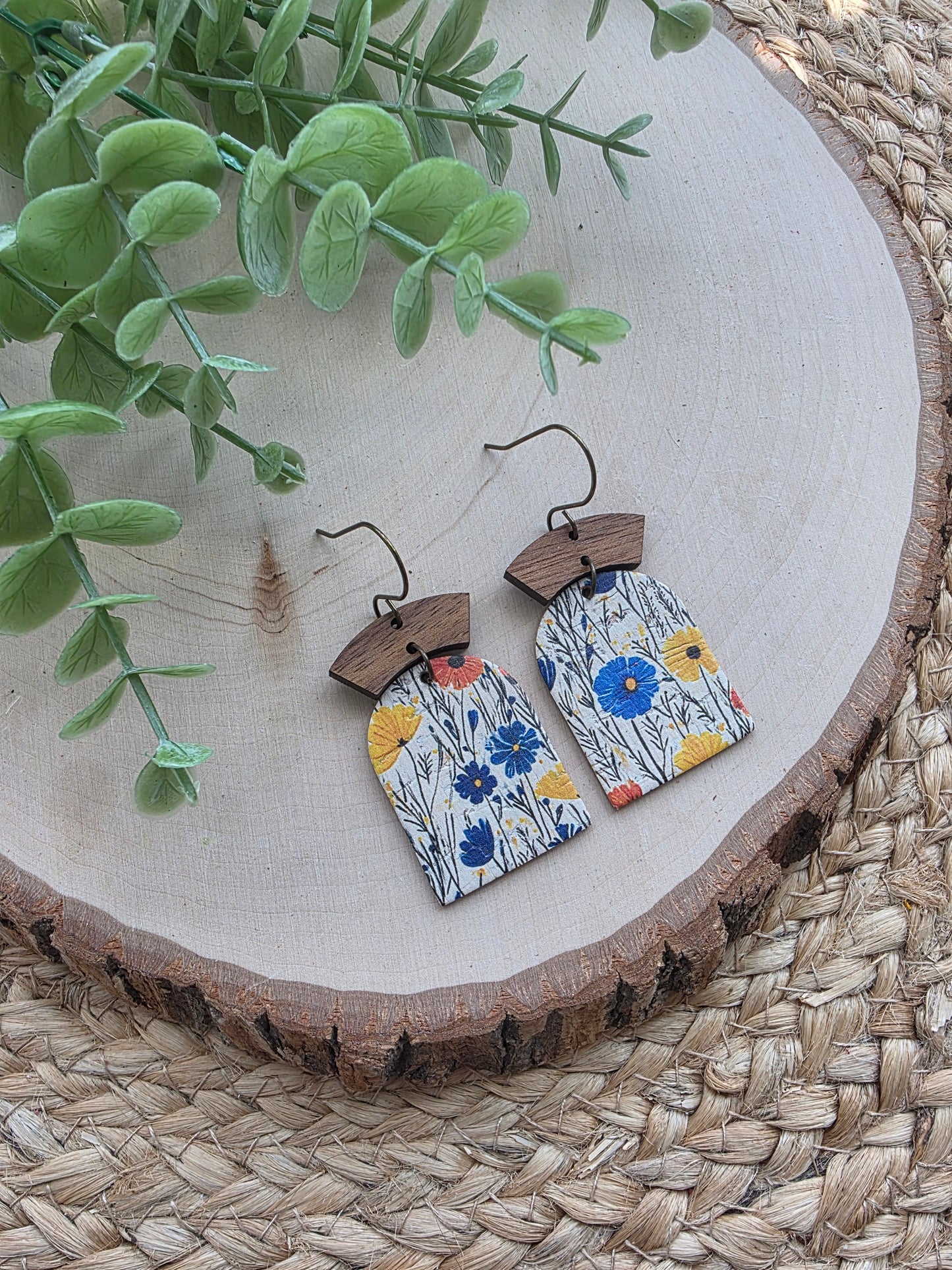 Vibrant Wildflower Closed Arch Earrings