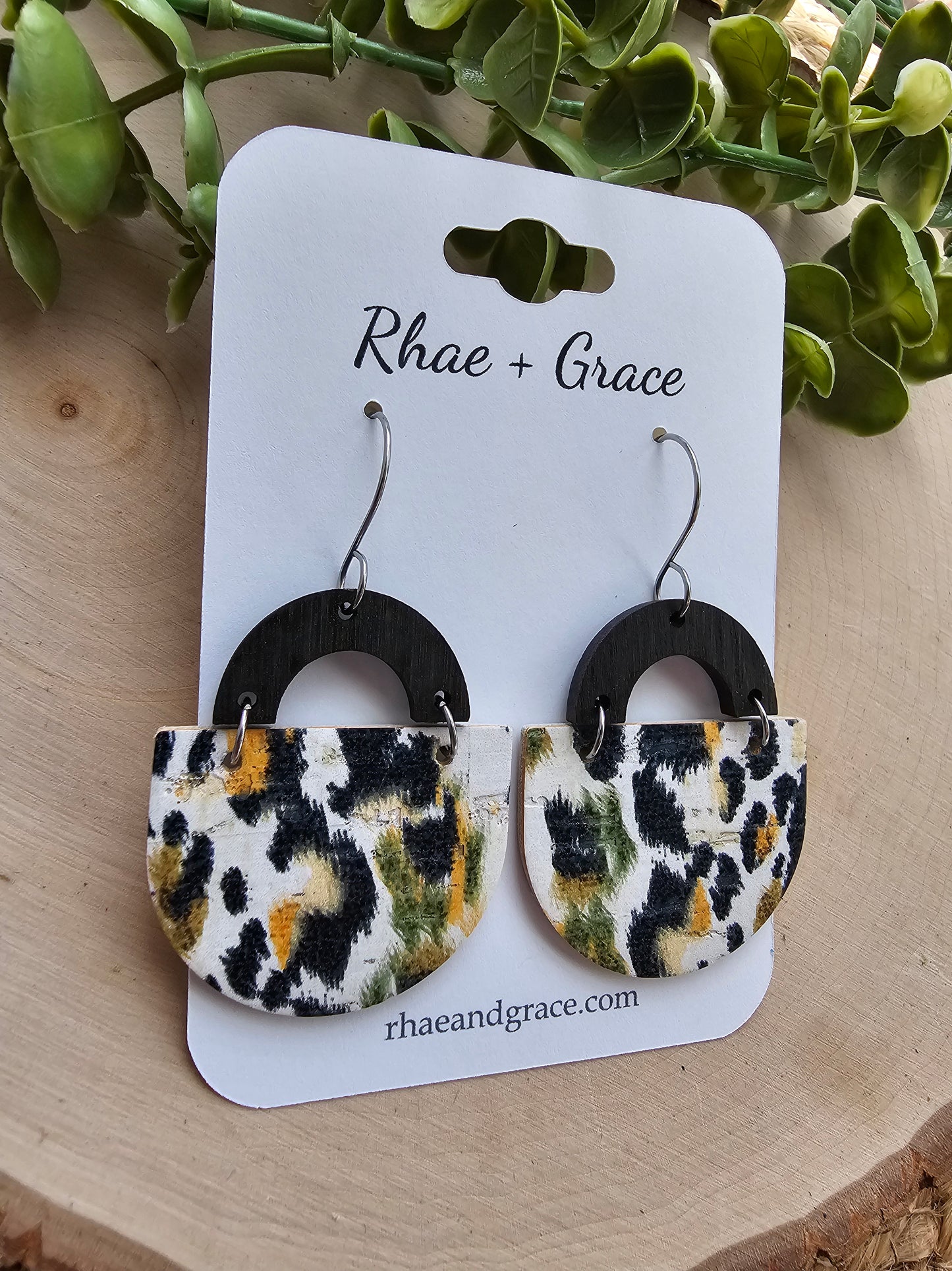 Abstract Animal Print Earrings