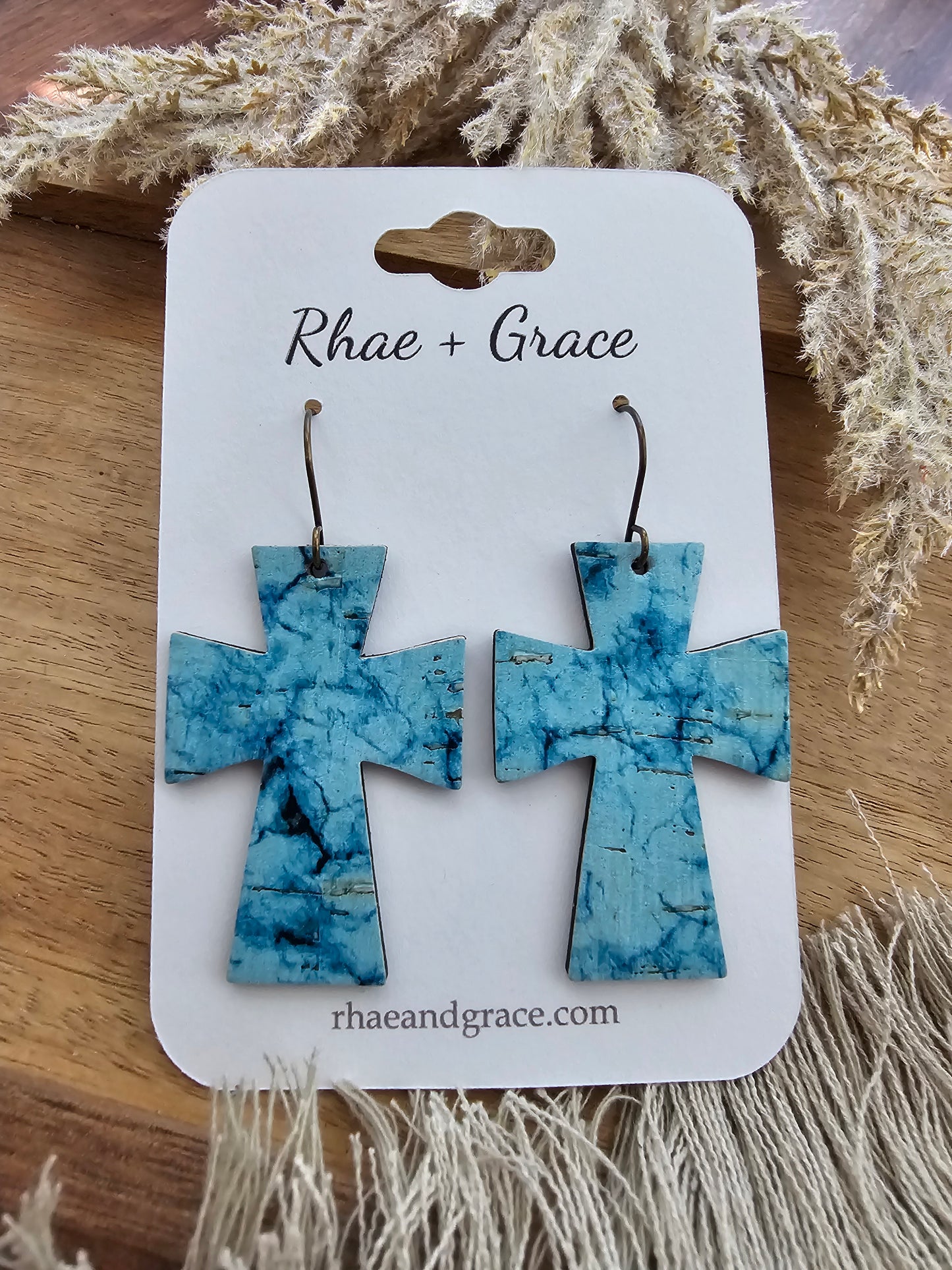 Turquoise Cross Earrings