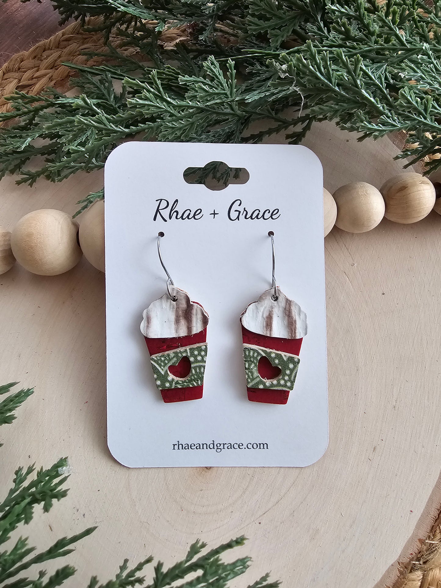 Festive Holiday Drink Earrings