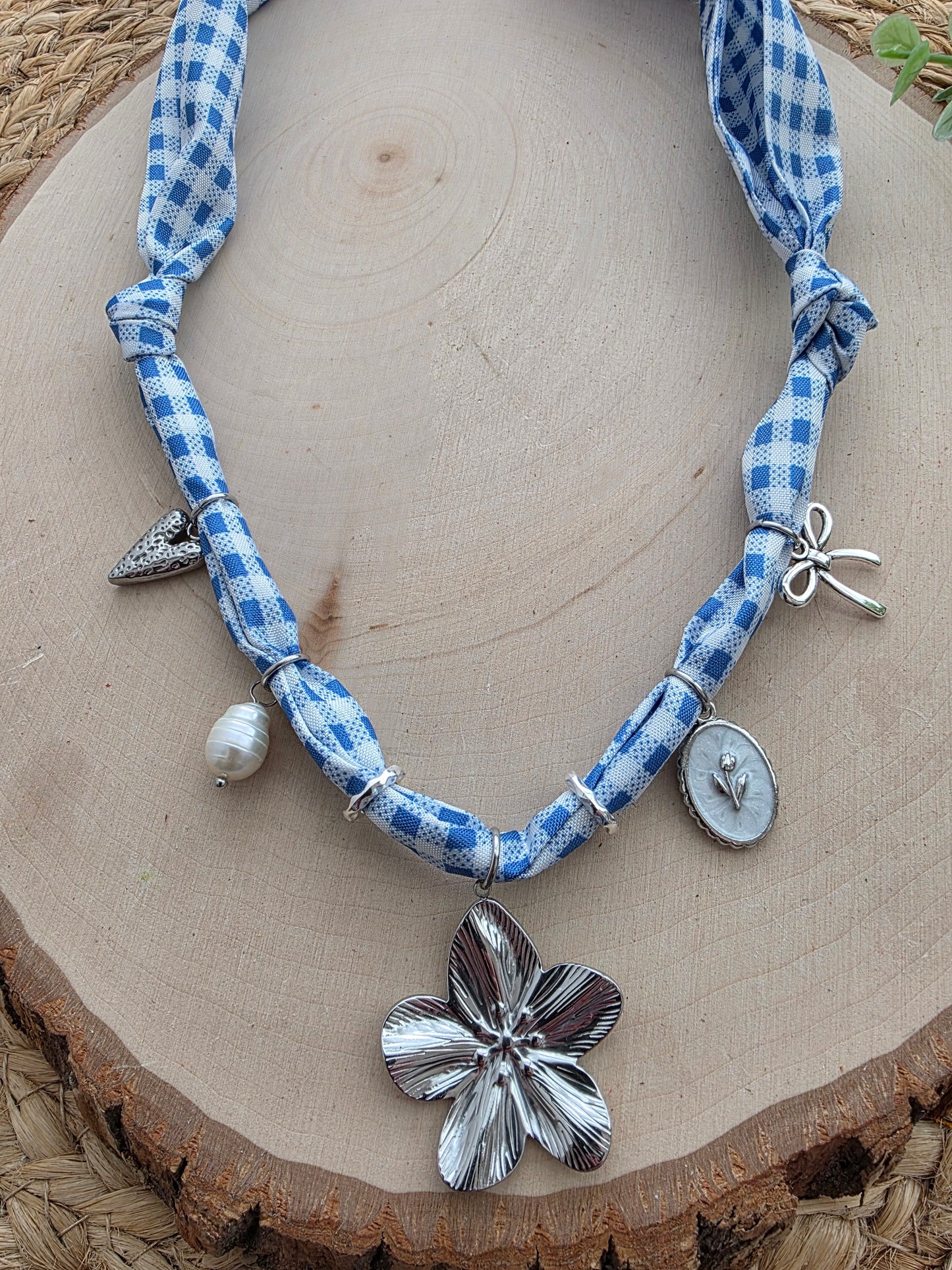 Prairie Blossoms Scarf Charm Necklace