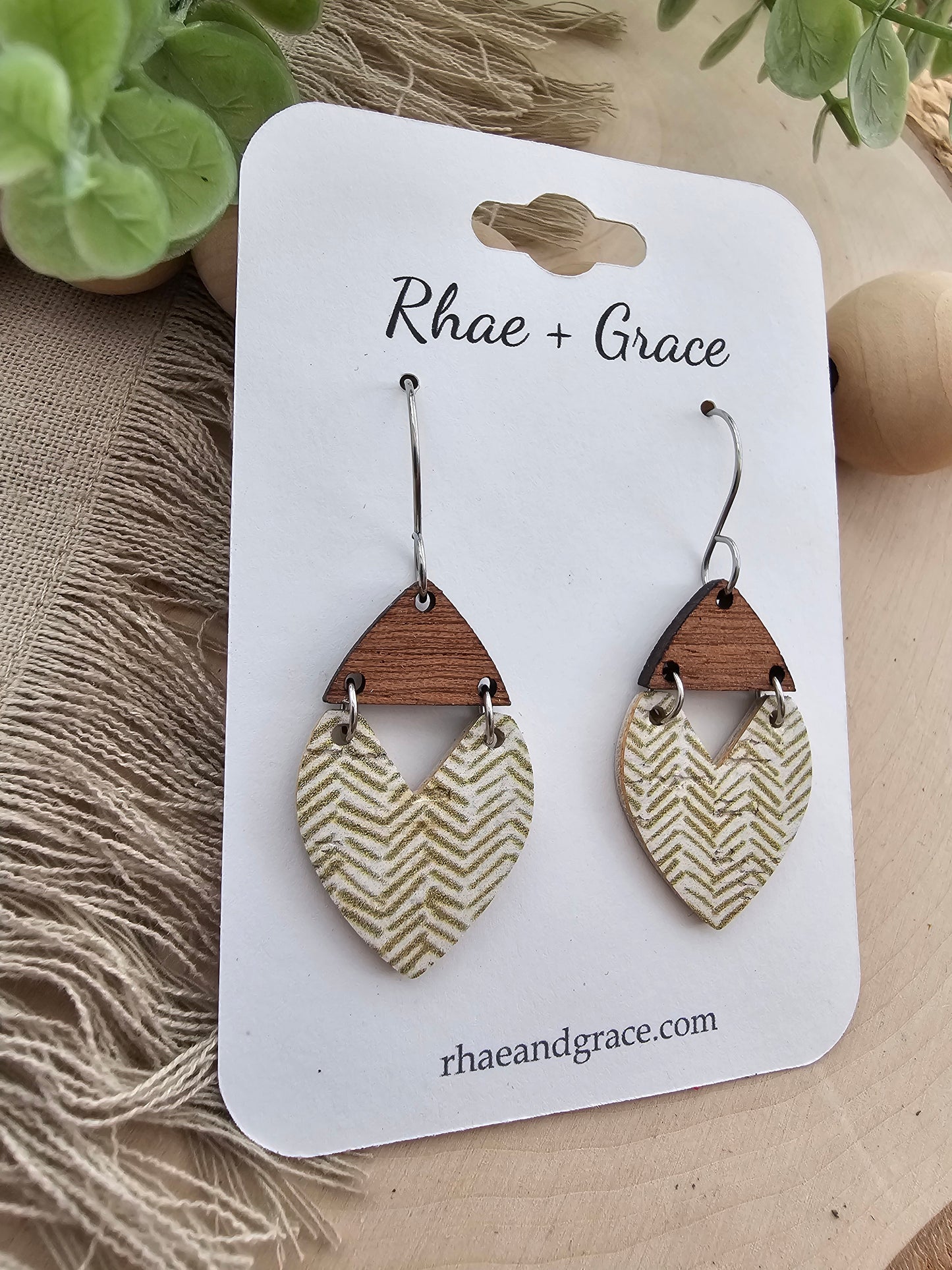 Golden Chevron Swoop Earrings - Small