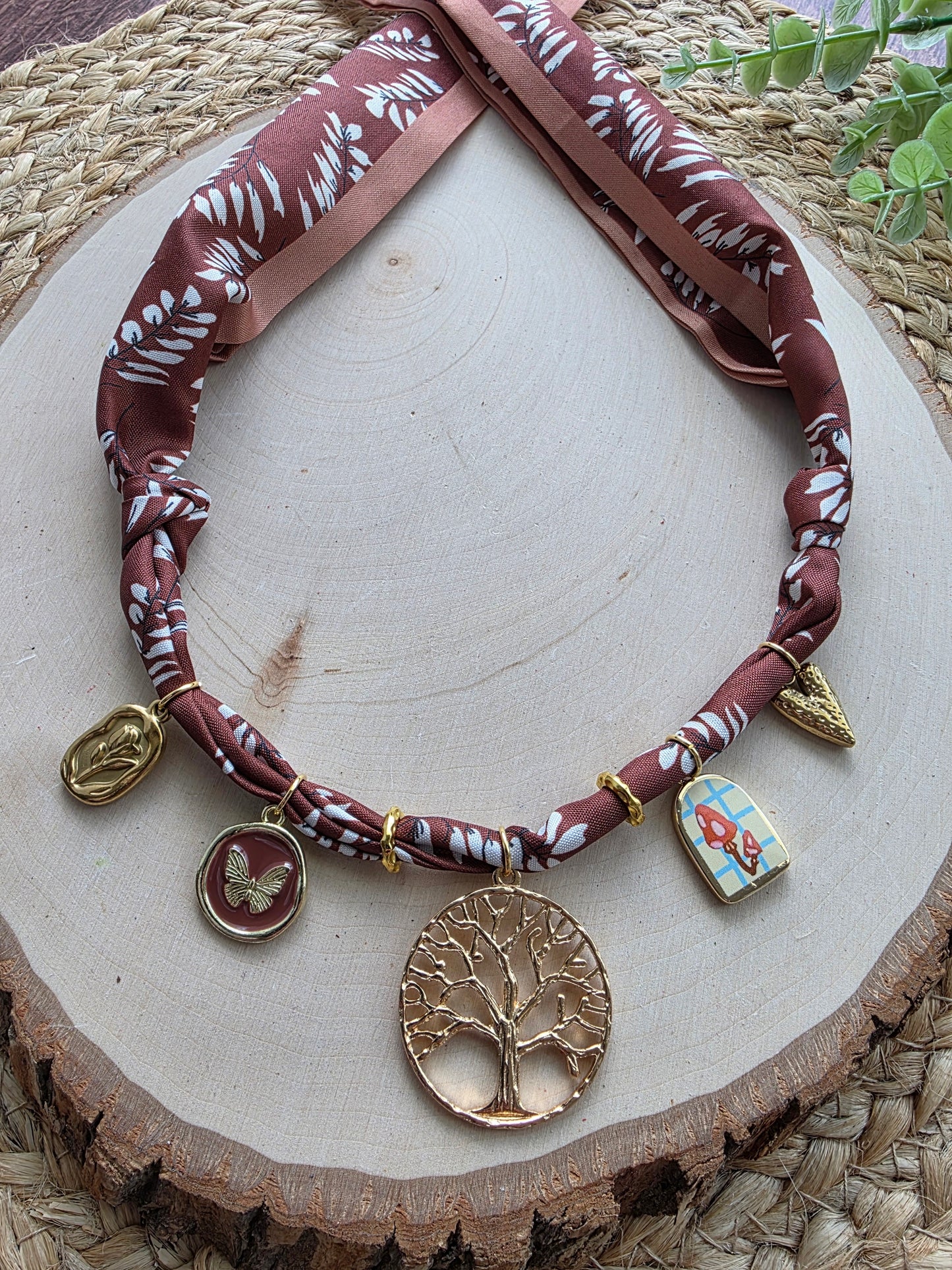 Deep Roots Scarf Charm Necklace