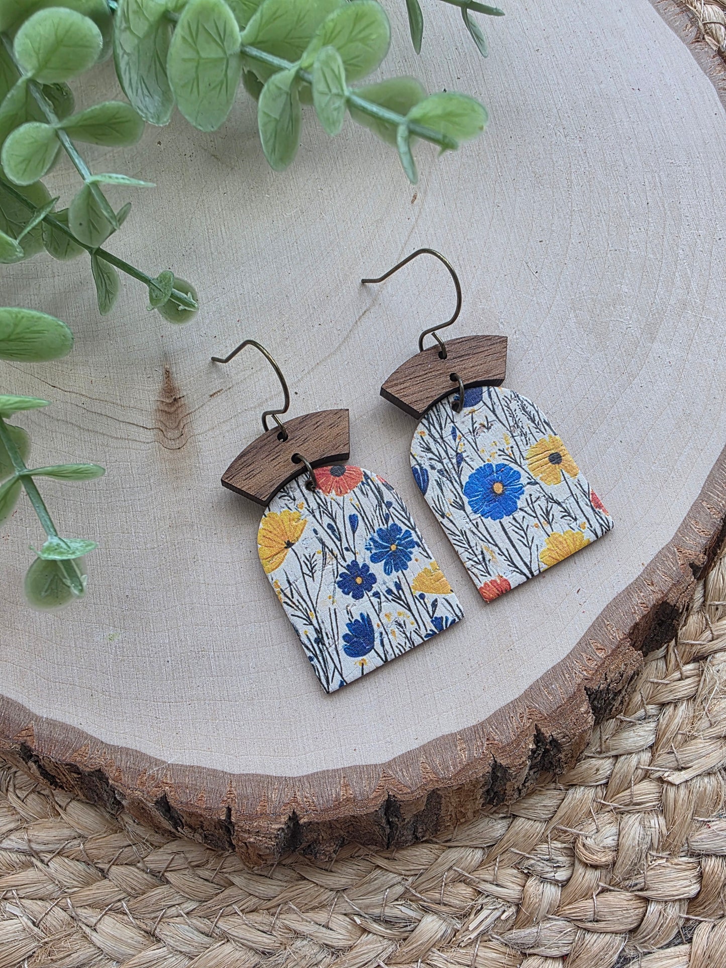 Vibrant Wildflower Closed Arch Earrings