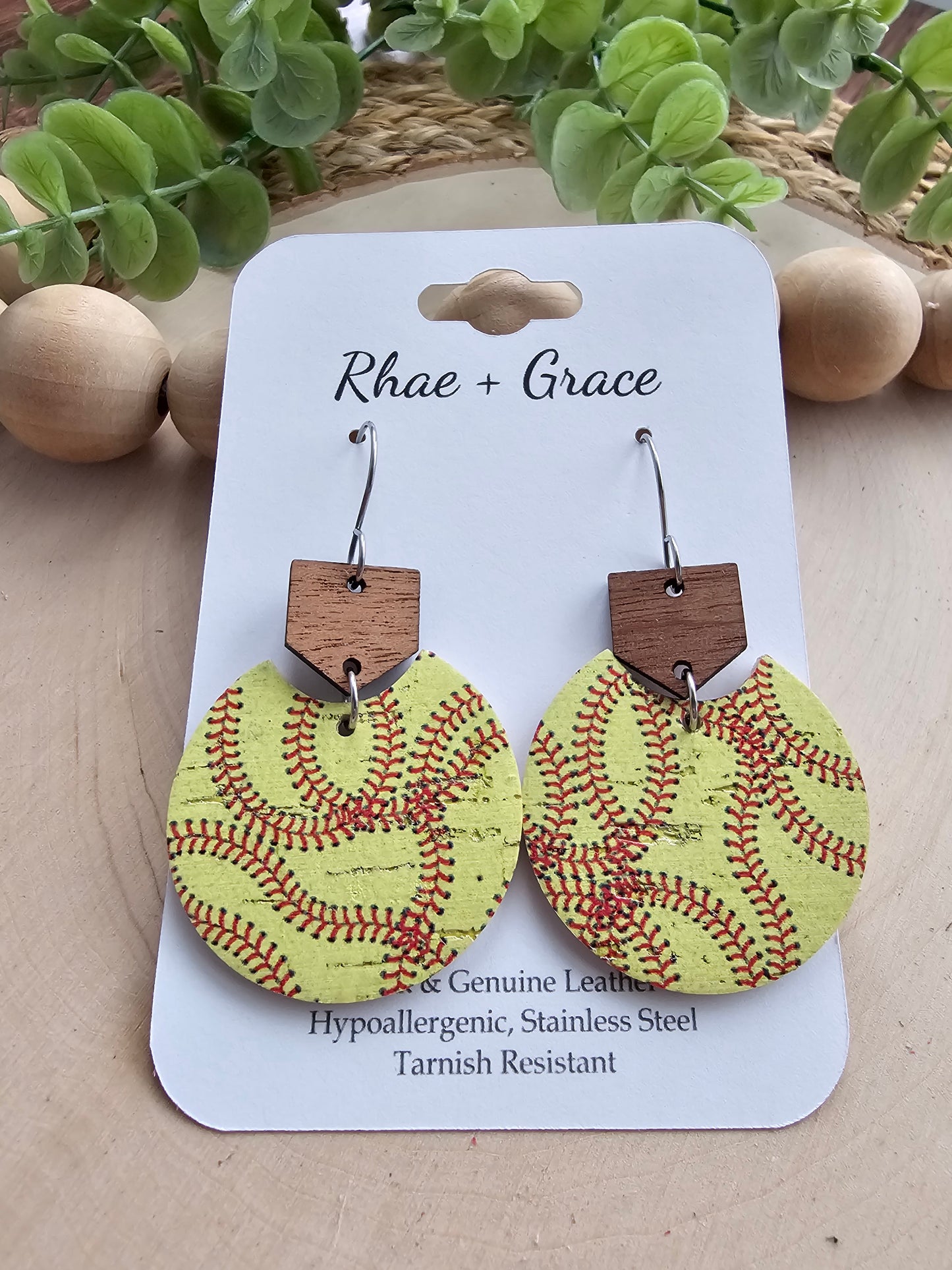 Softball Home Plate Earrings