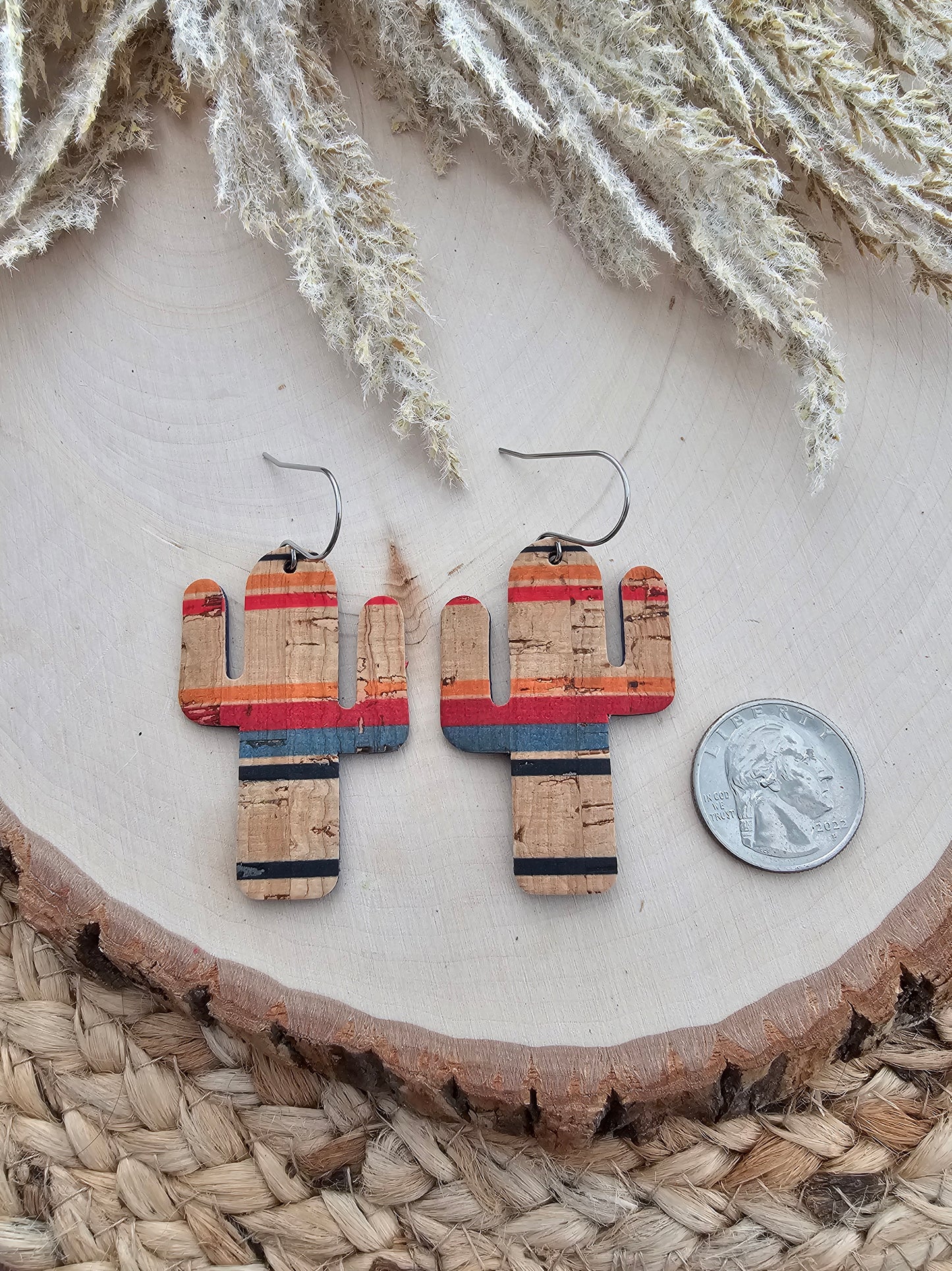 Serape Cactus Earrings