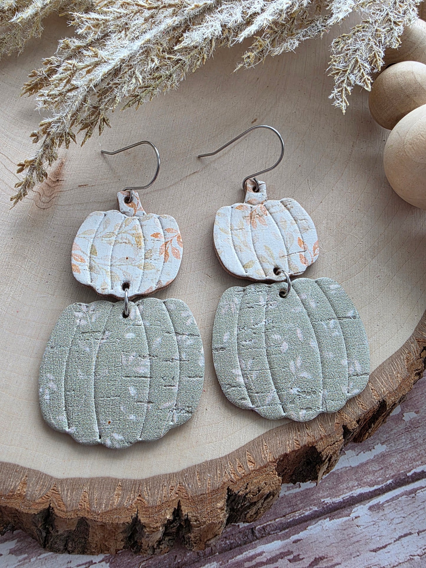 Cinderella Stacked Pumpkin Earrings