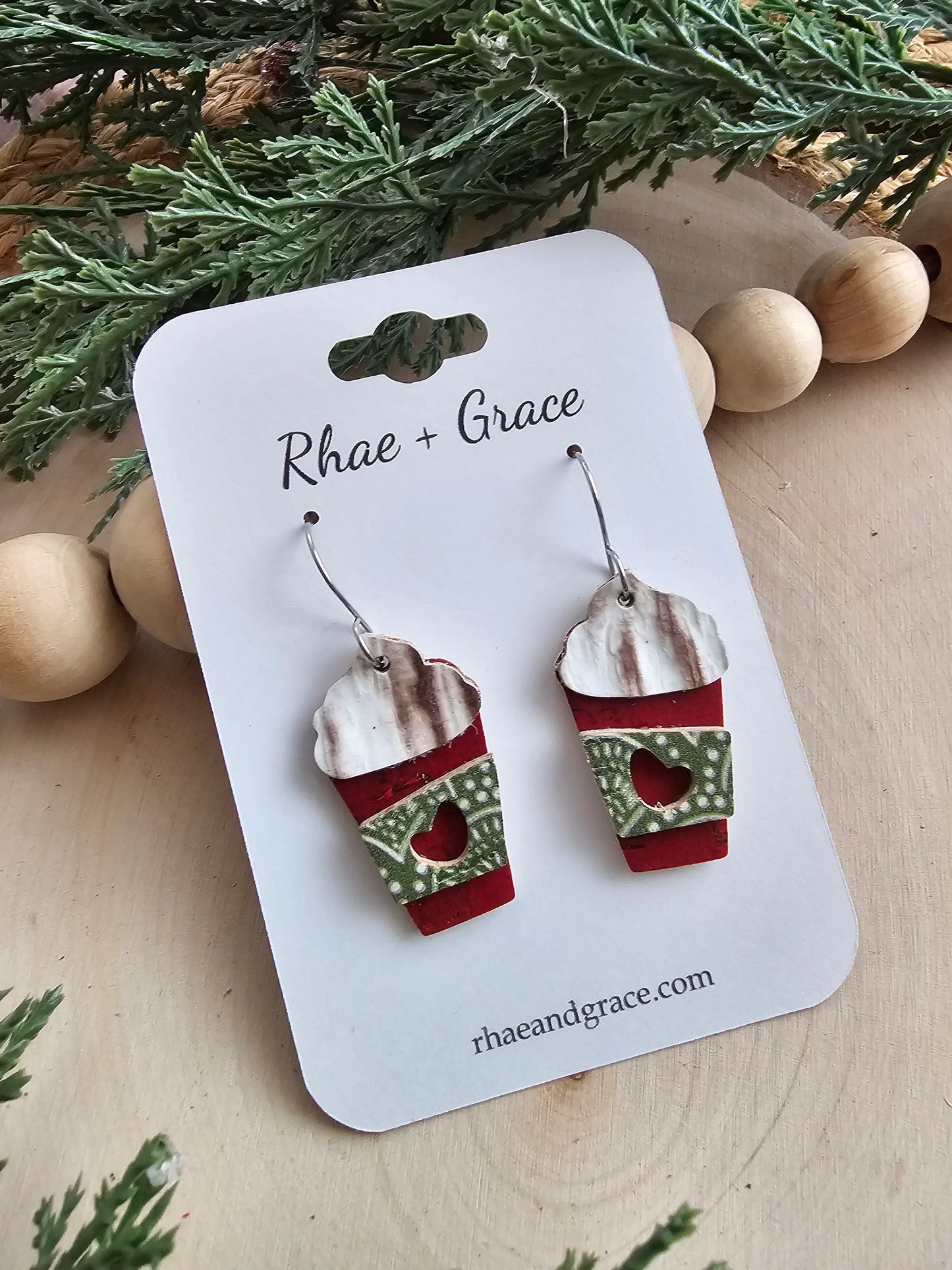 Festive Holiday Drink Earrings