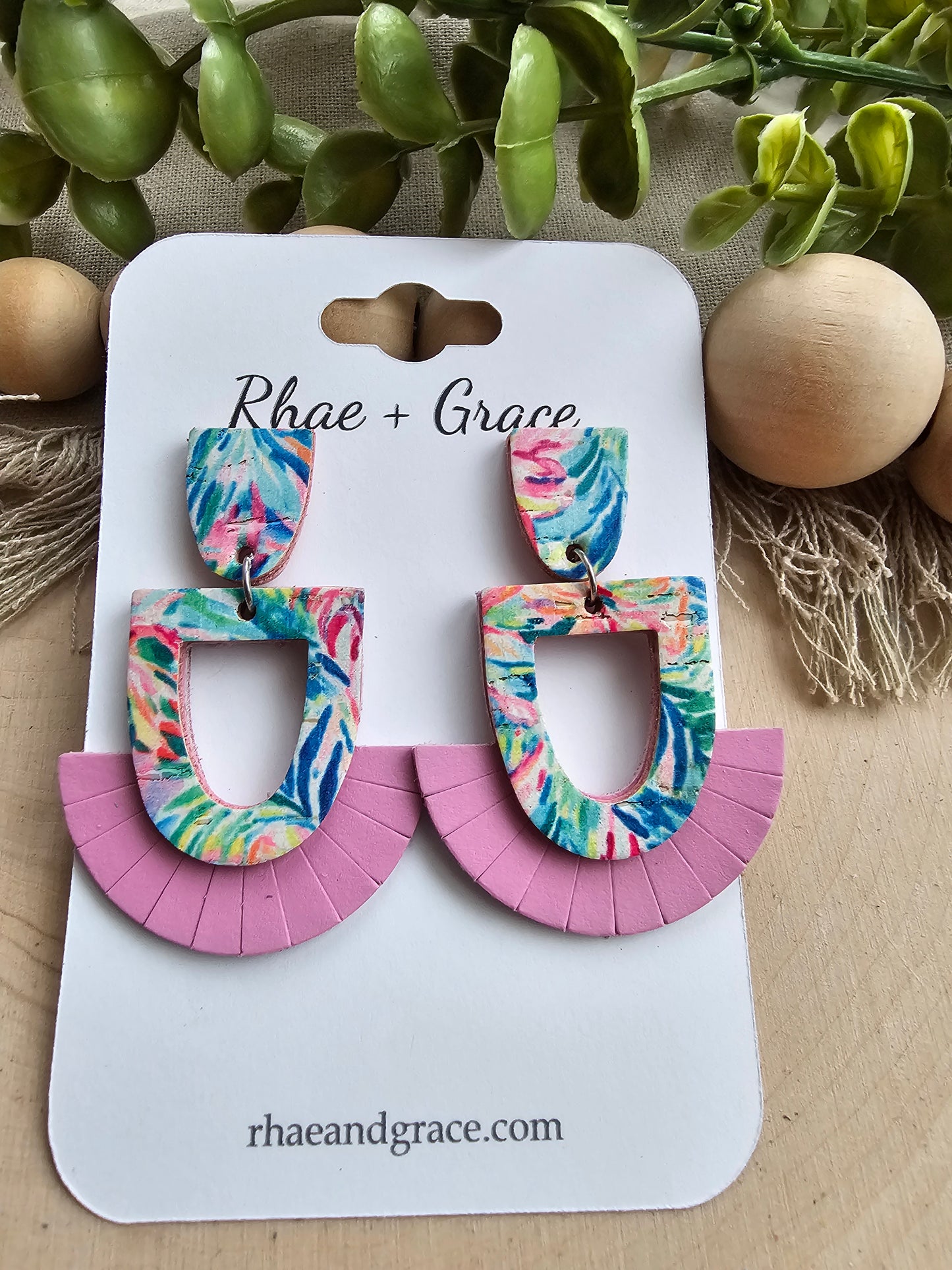 Tropical Floral Summer Statement Earrings