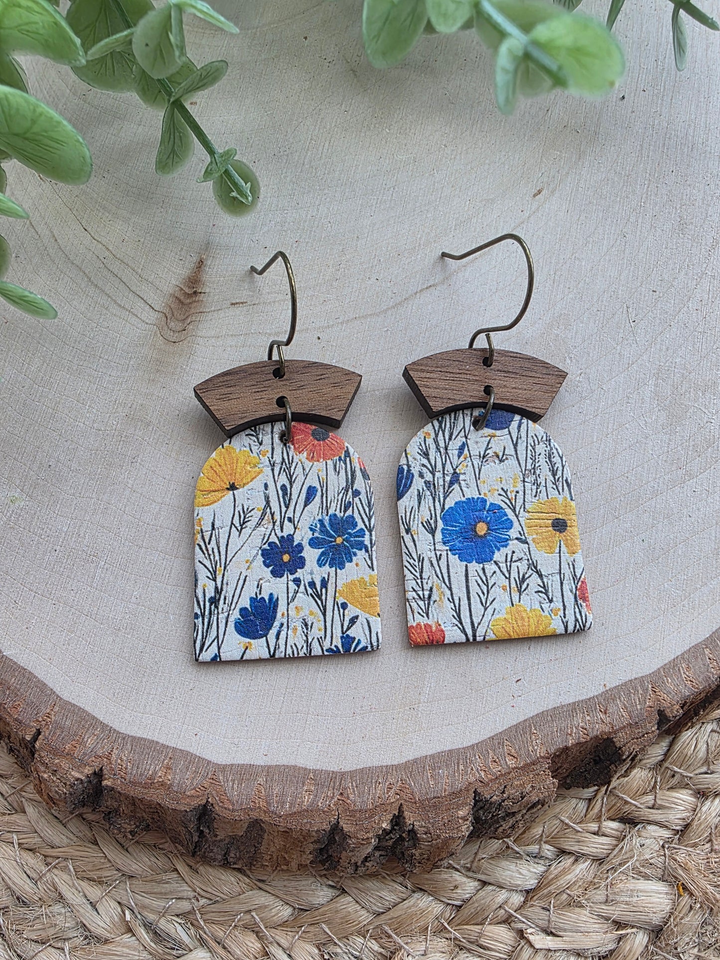 Vibrant Wildflower Closed Arch Earrings