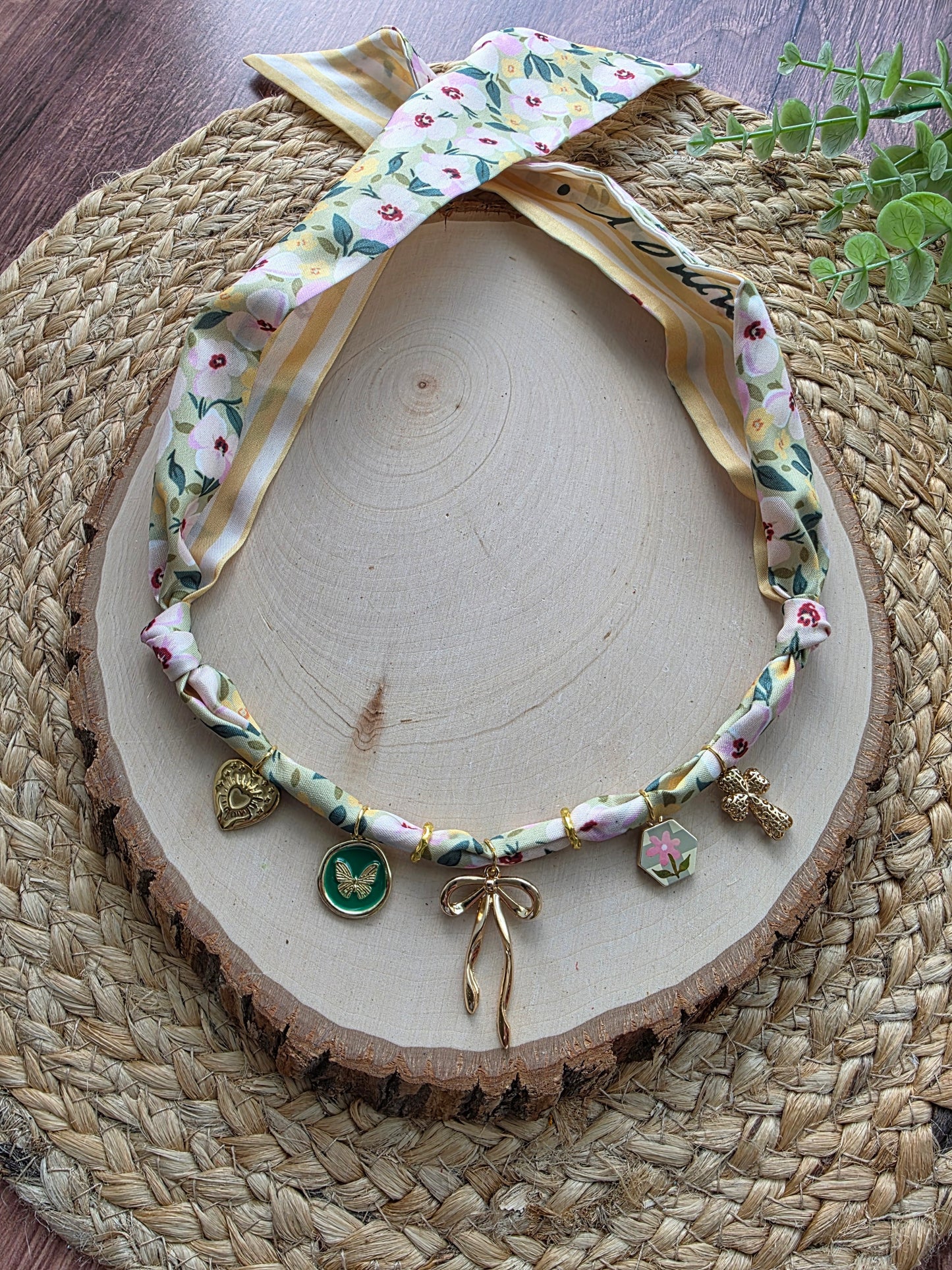 Garden Bliss Scarf Charm Necklace