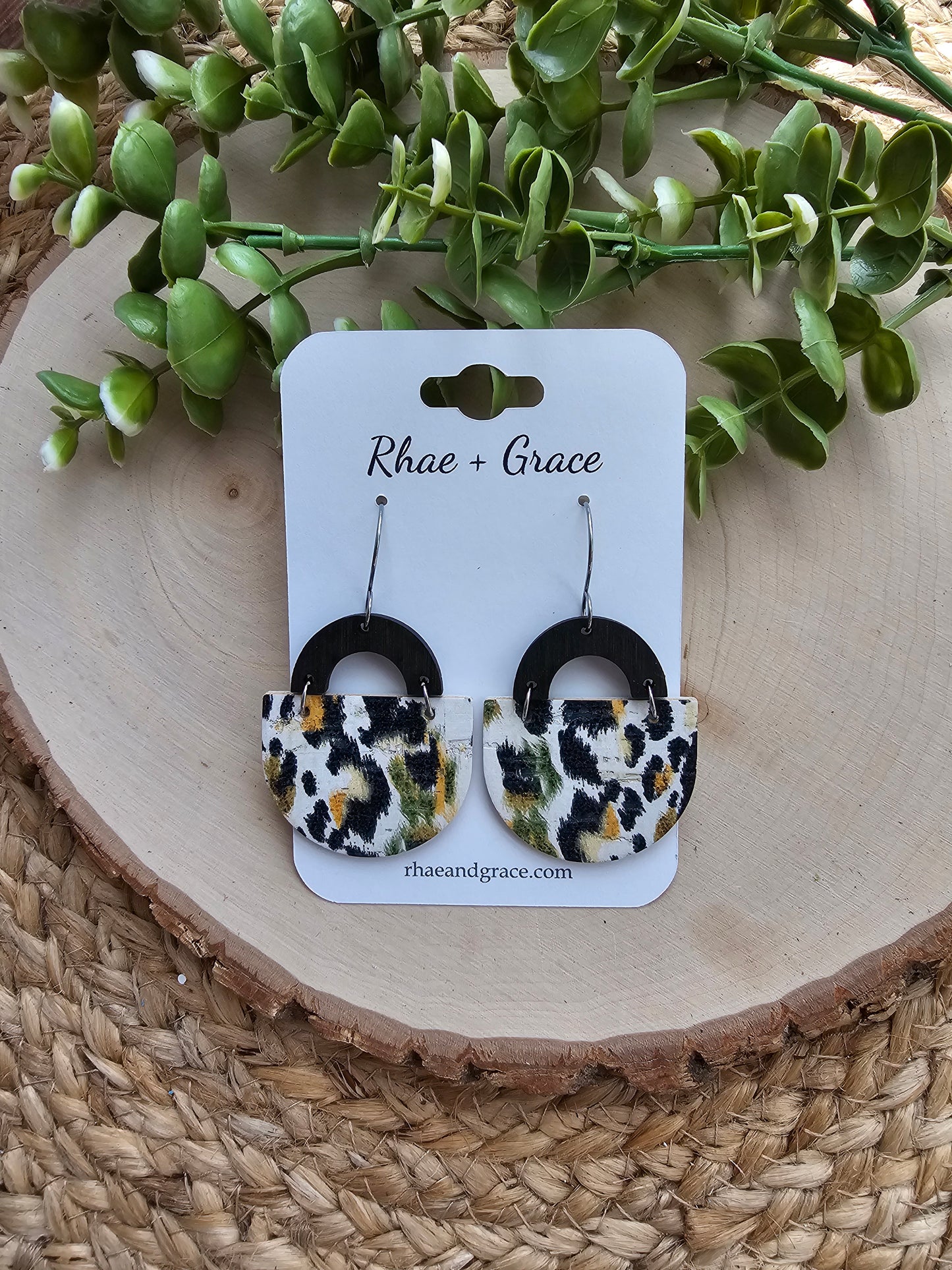 Abstract Animal Print Earrings