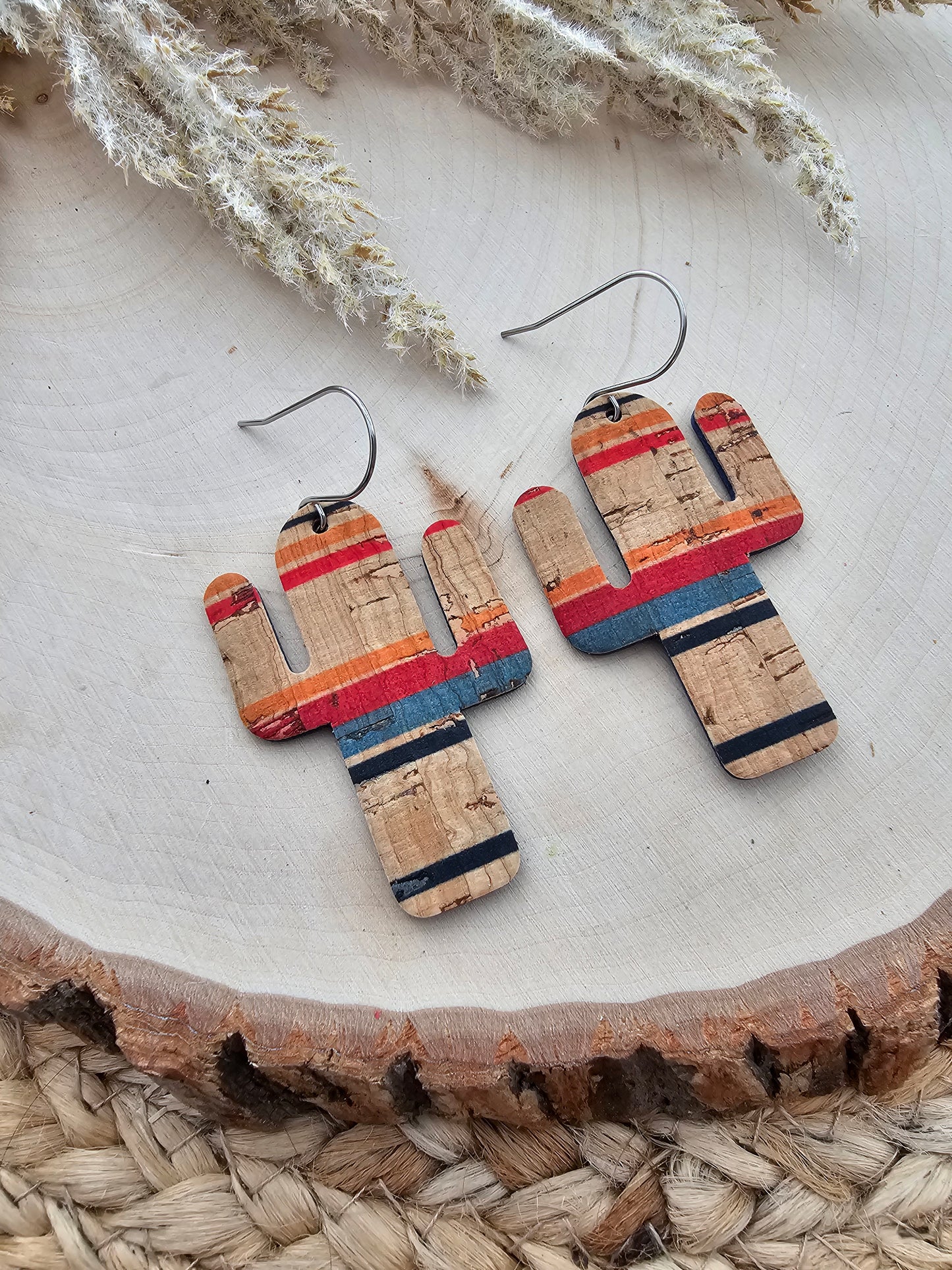 Serape Cactus Earrings