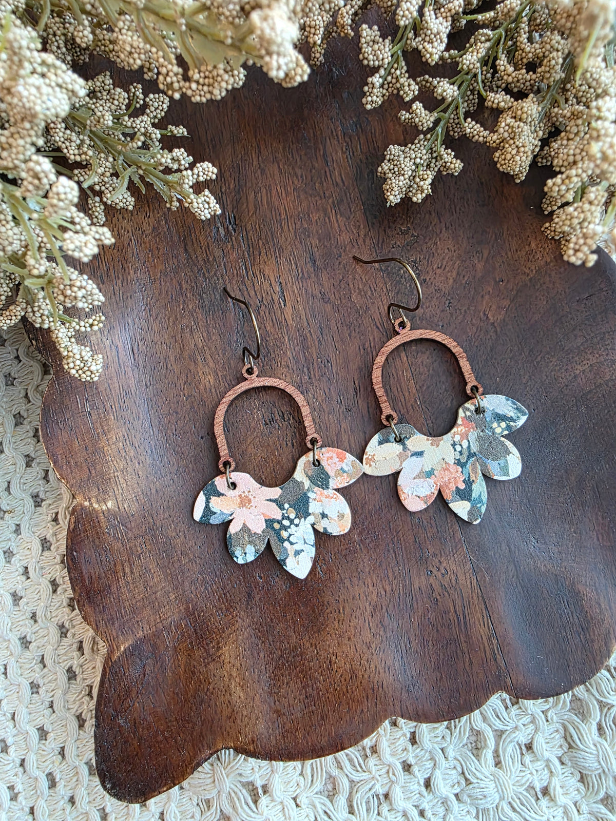 Rosemary Wildflower Half Flower Earrings