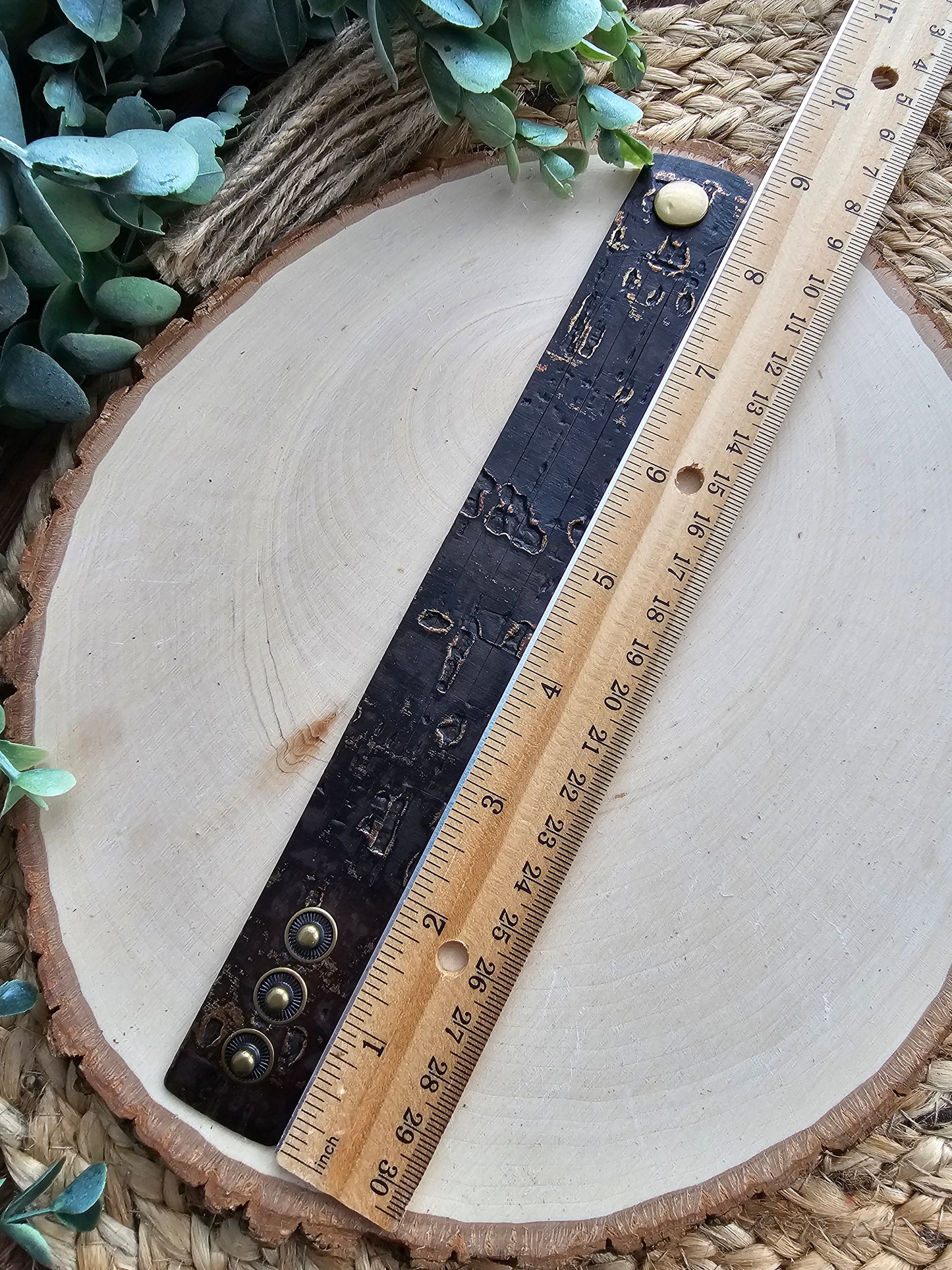 Chocolate Brown & Bronze Wildwood Slit Cuff Leather Bracelet