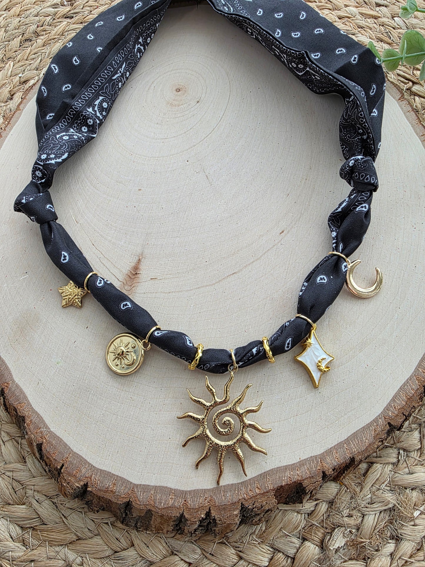 Moonlit Serenade Scarf Charm Necklace