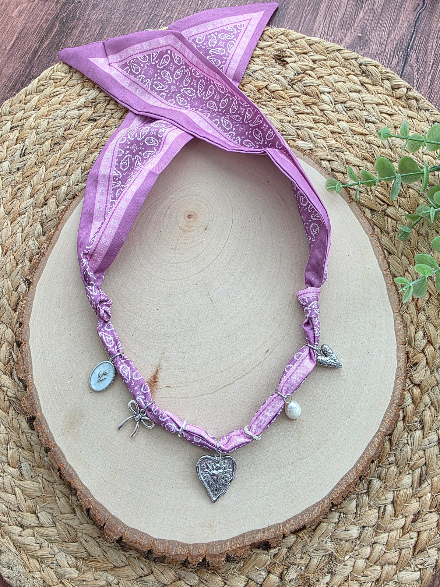 True Of Heart Scarf Charm Necklace