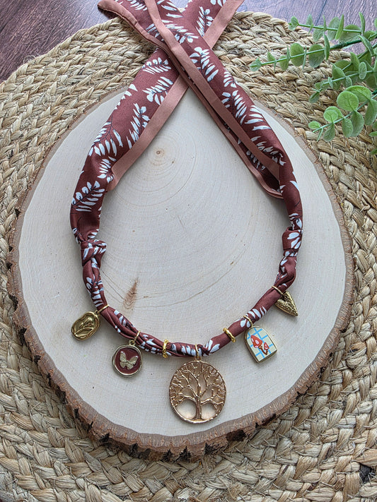 Deep Roots Scarf Charm Necklace
