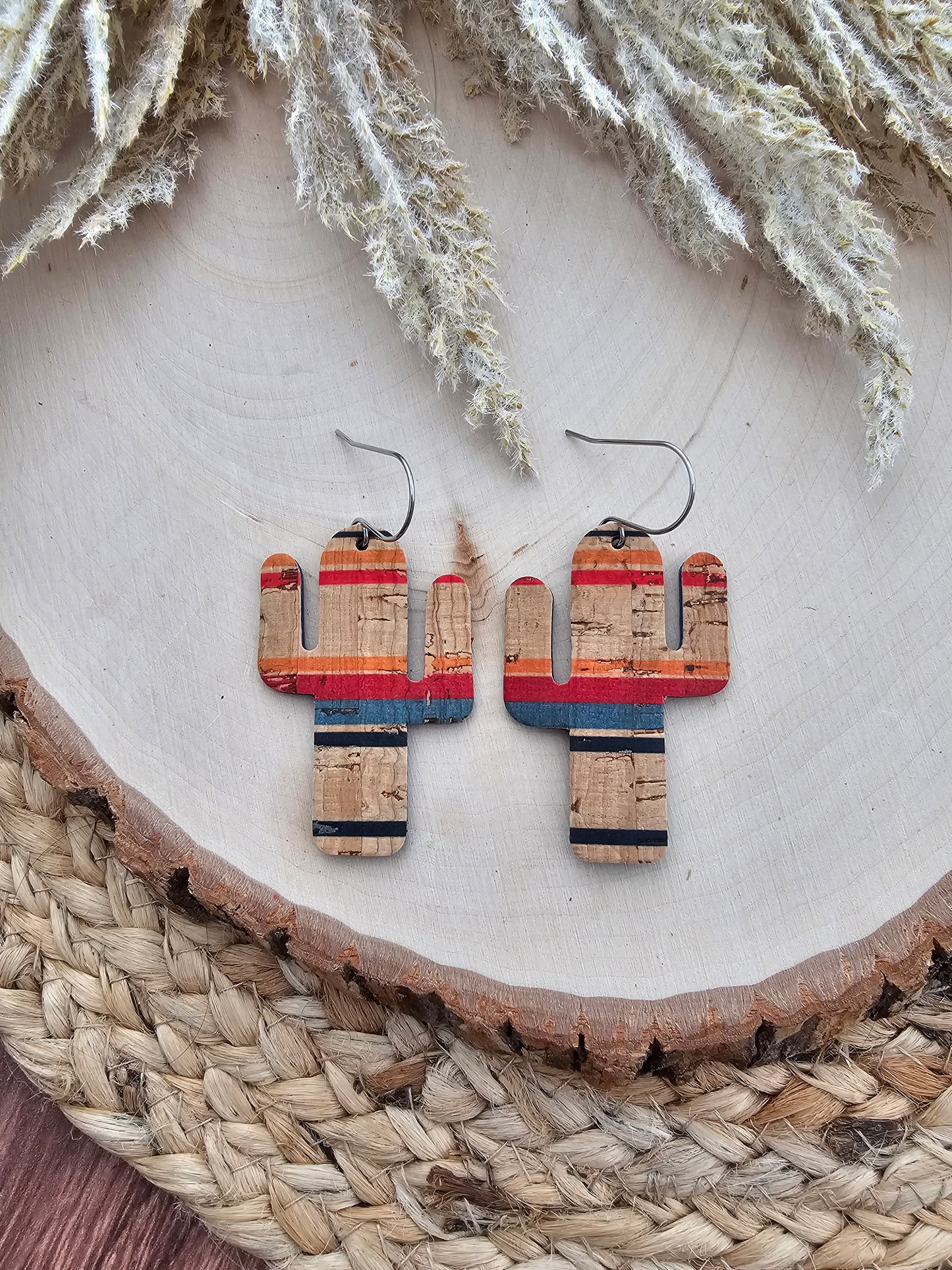 Serape Cactus Earrings