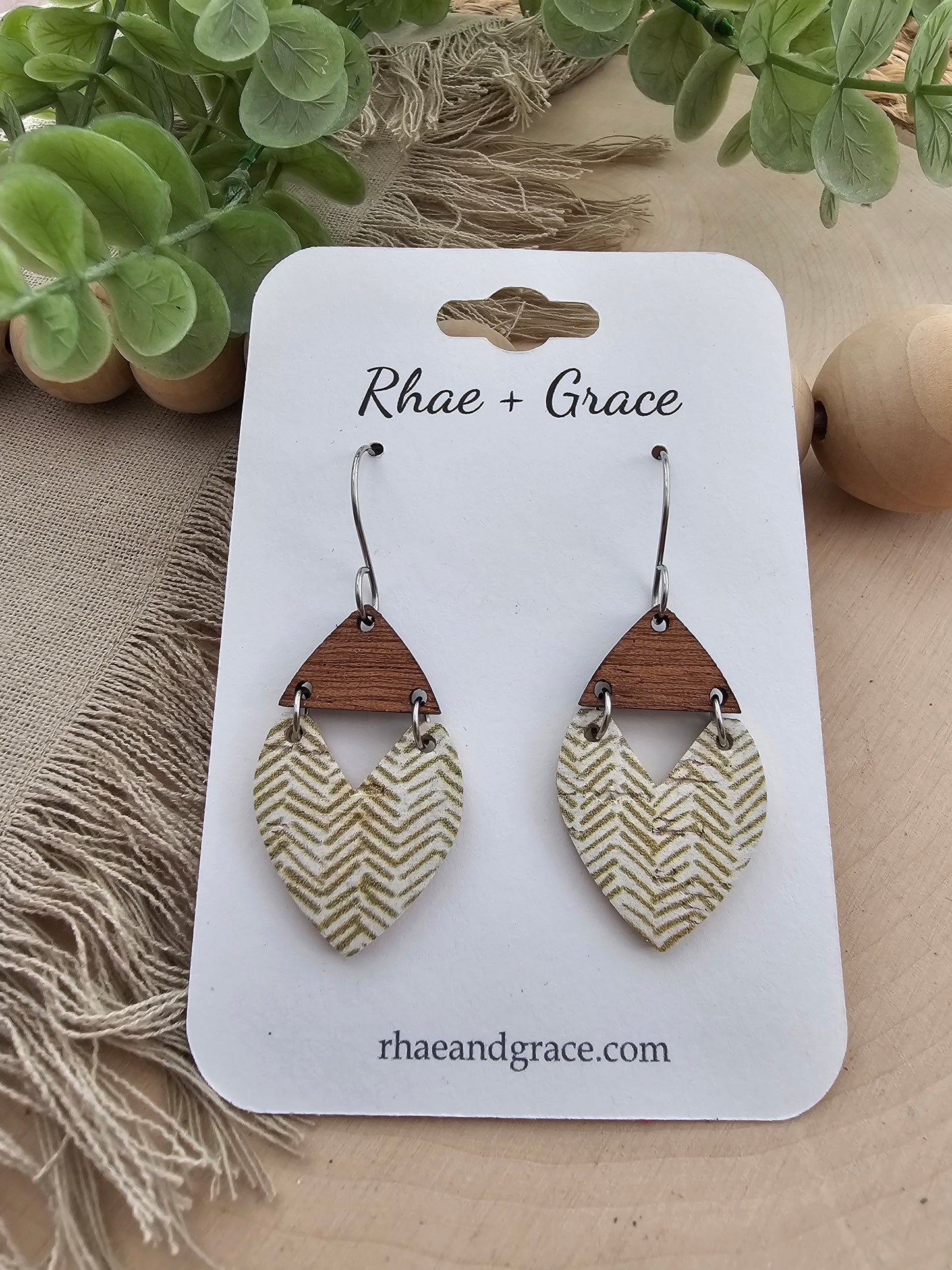 Golden Chevron Swoop Earrings - Small