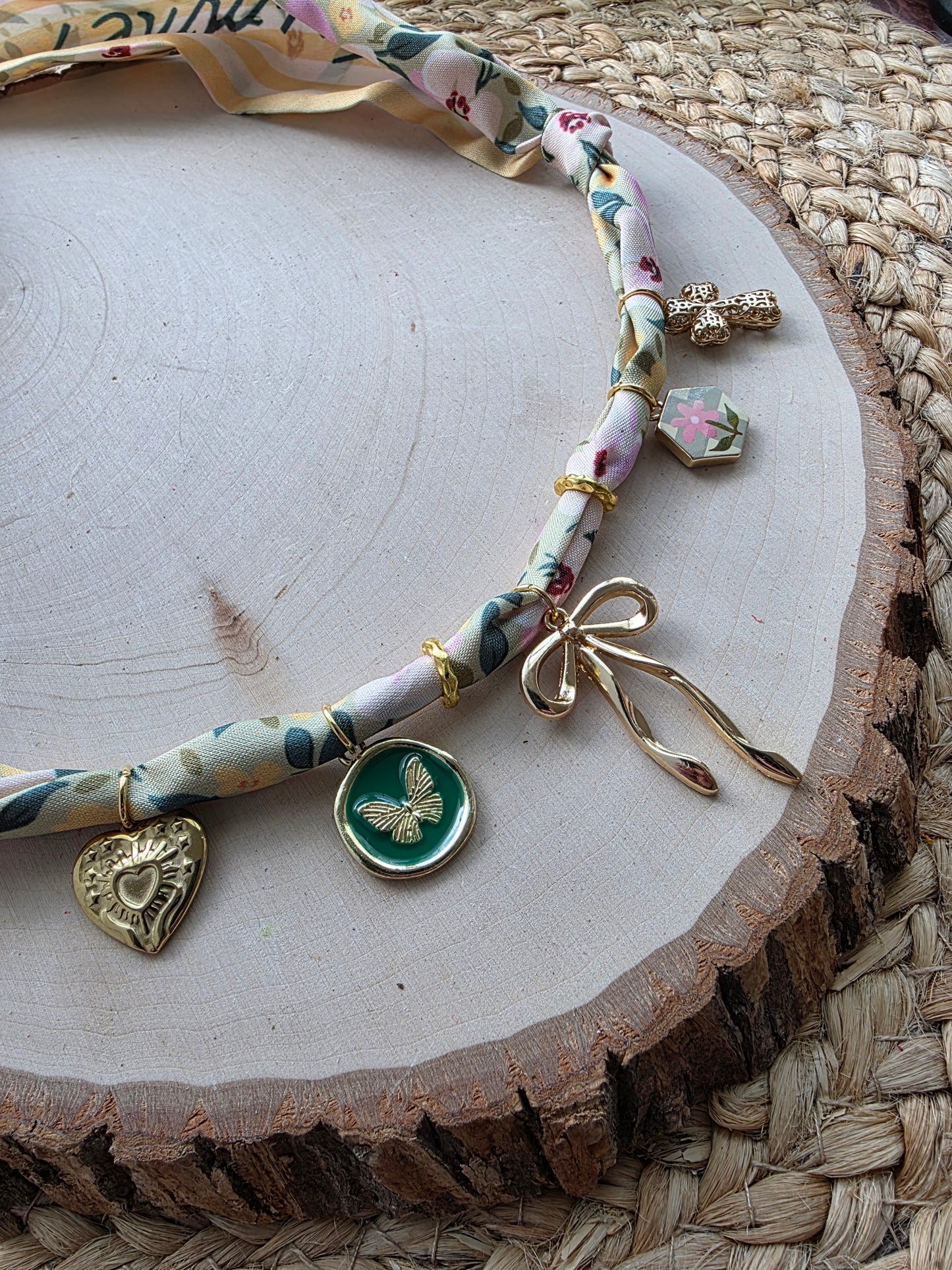 Garden Bliss Scarf Charm Necklace