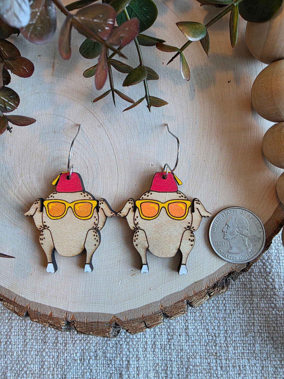 Friendsgiving Turkey Earrings
