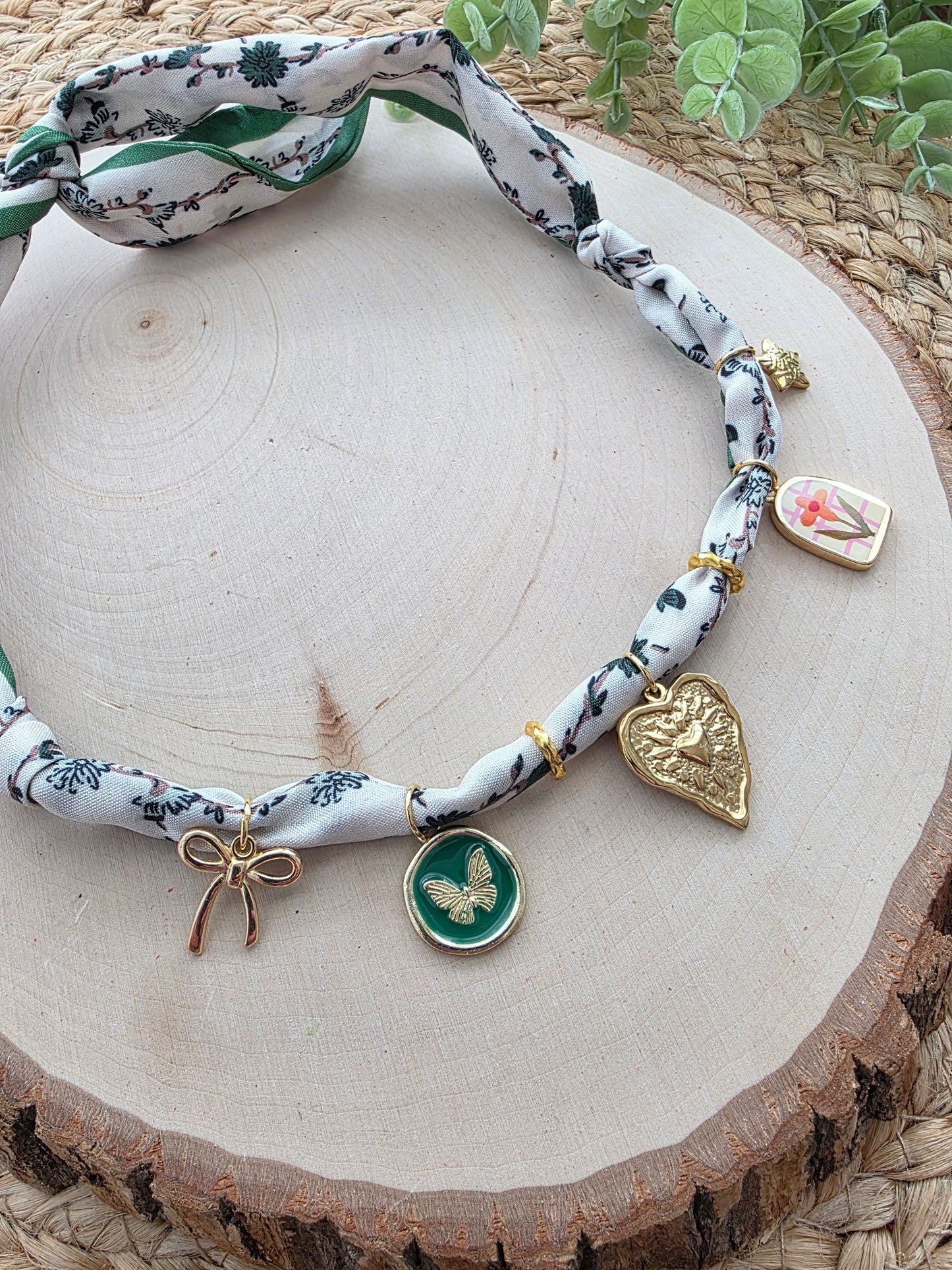 Garden Whispers Scarf Charm Necklace