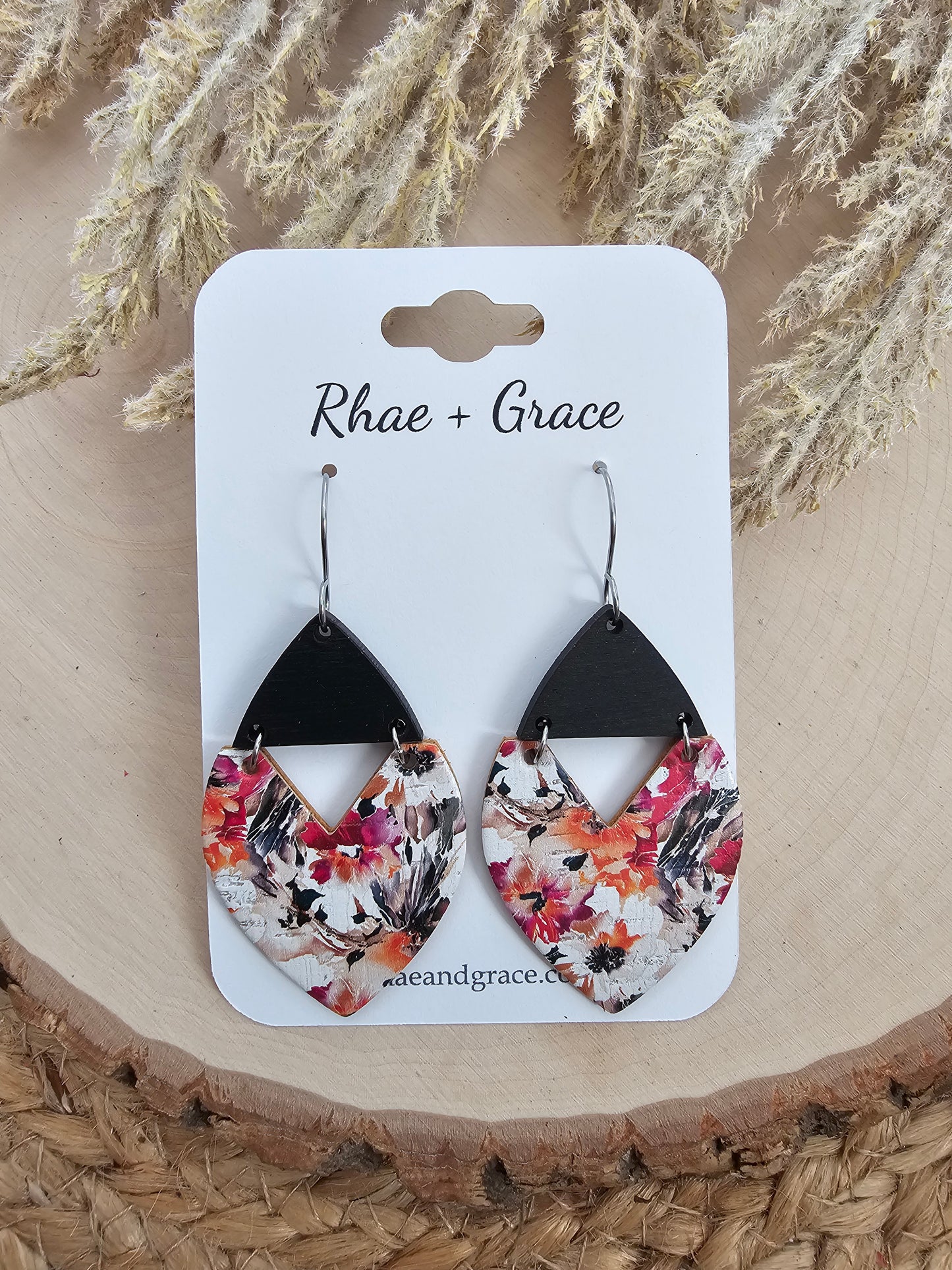 Gala Orchard Floral Swoop Earrings - Large