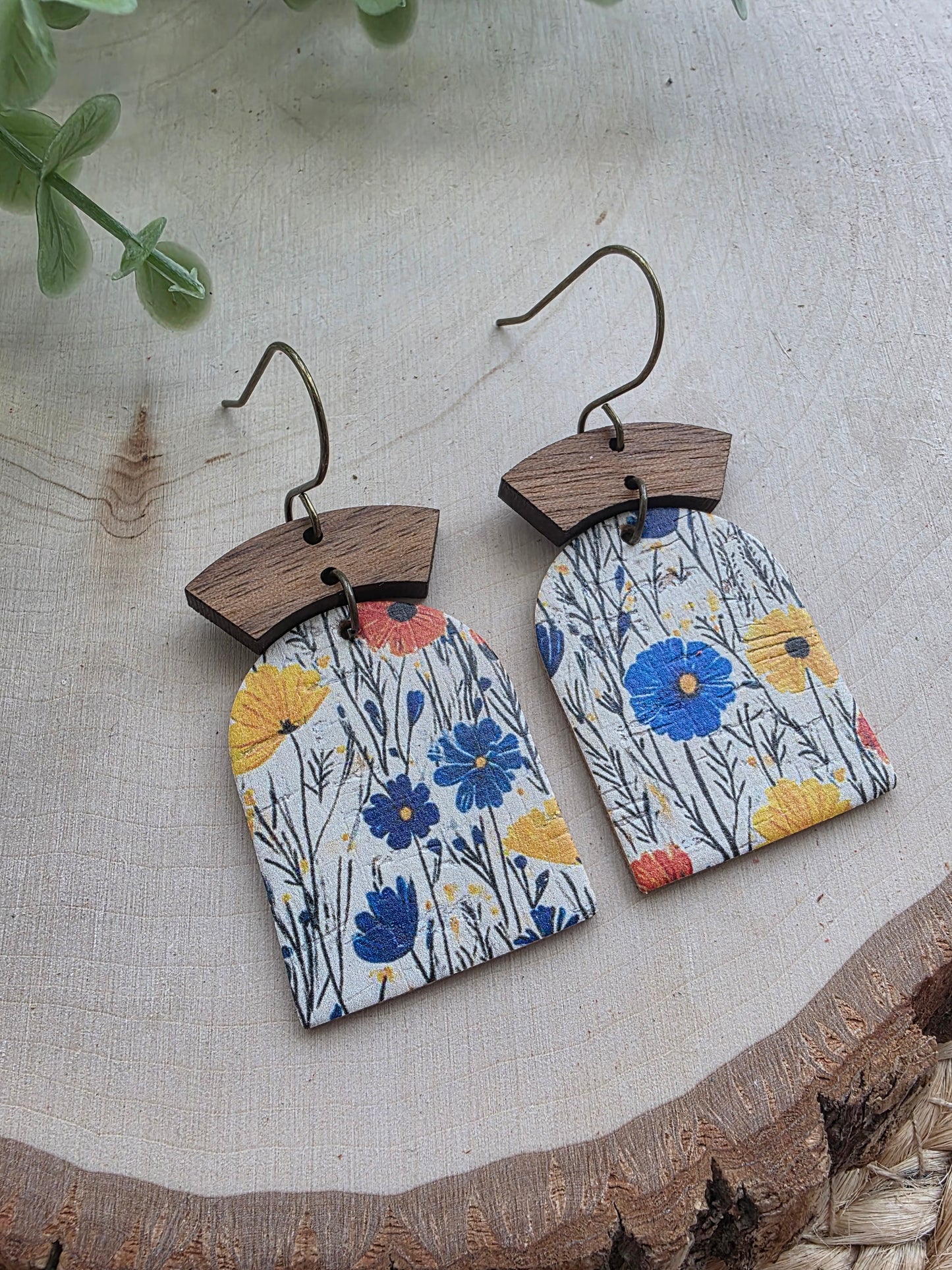 Vibrant Wildflower Closed Arch Earrings