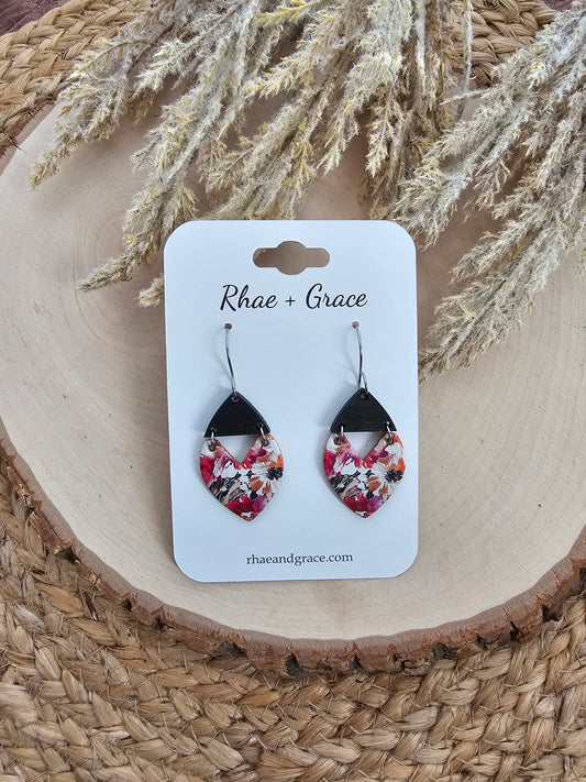 Gala Orchard Floral Swoop Earrings - Small