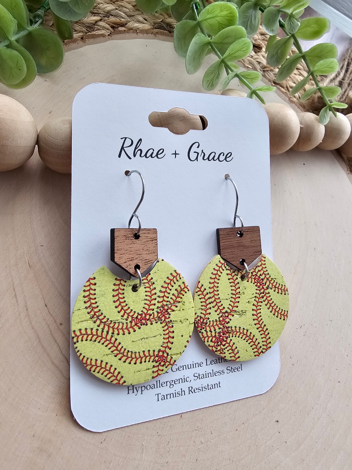 Softball Home Plate Earrings