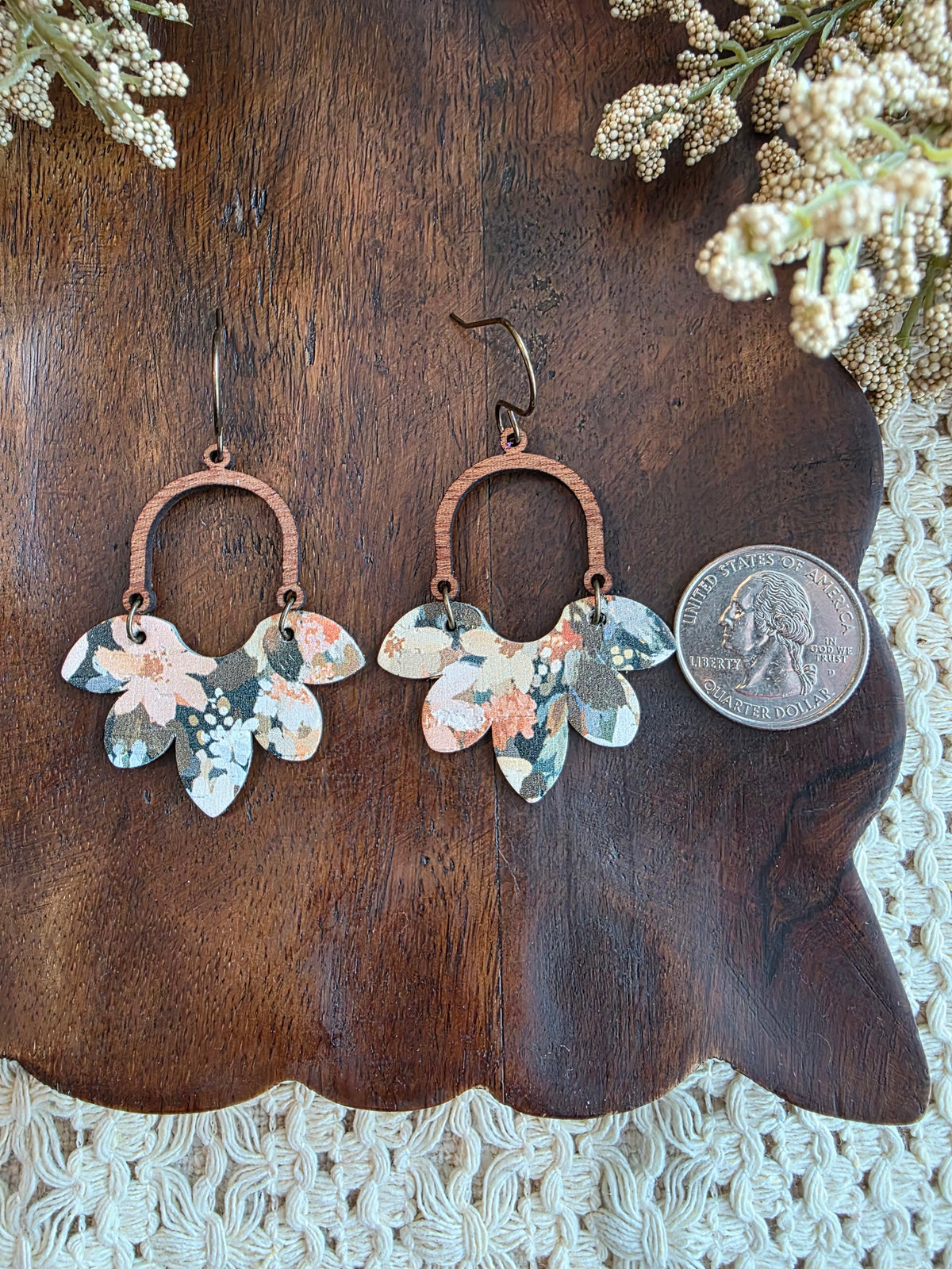 Rosemary Wildflower Half Flower Earrings