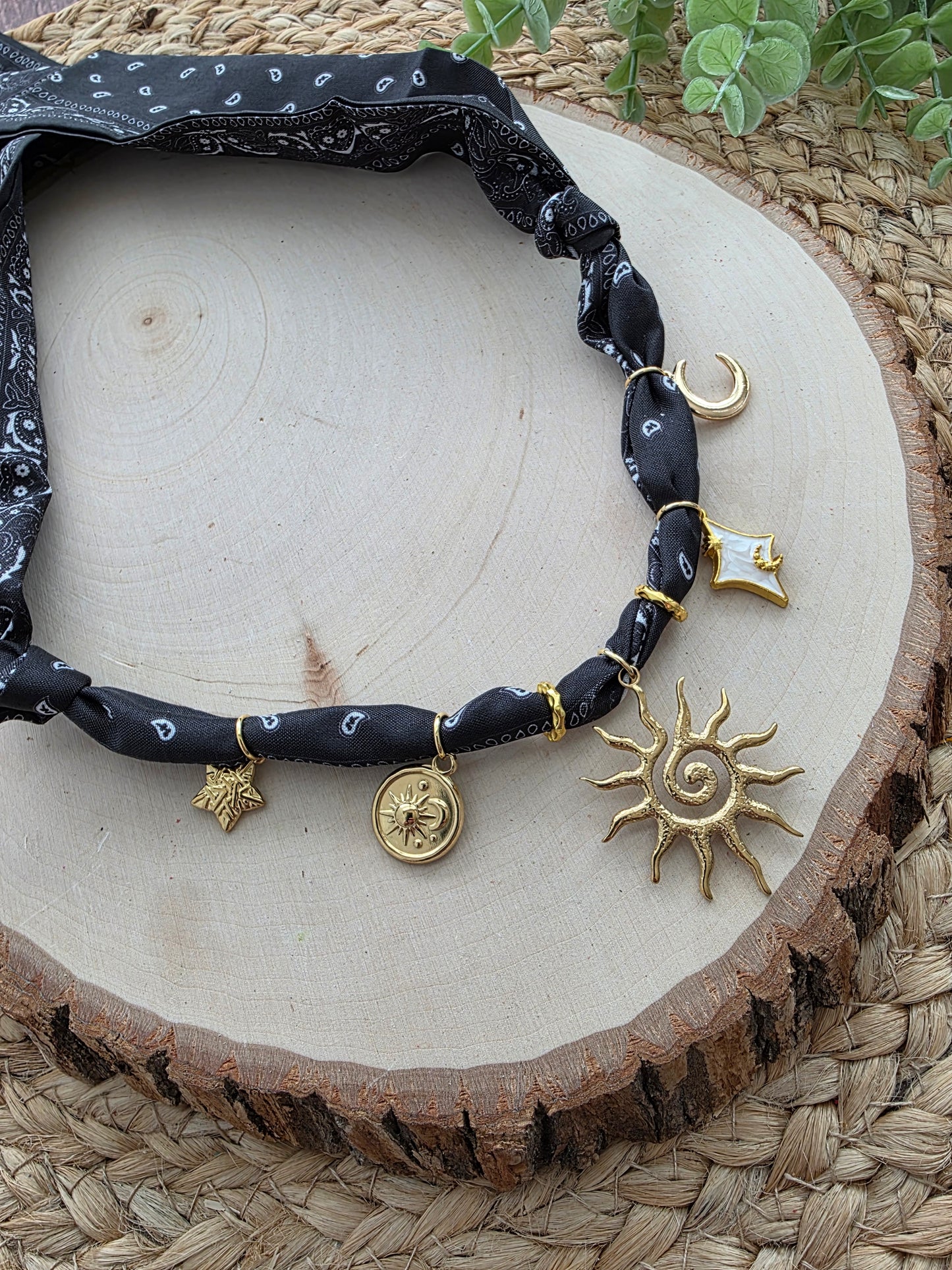 Moonlit Serenade Scarf Charm Necklace