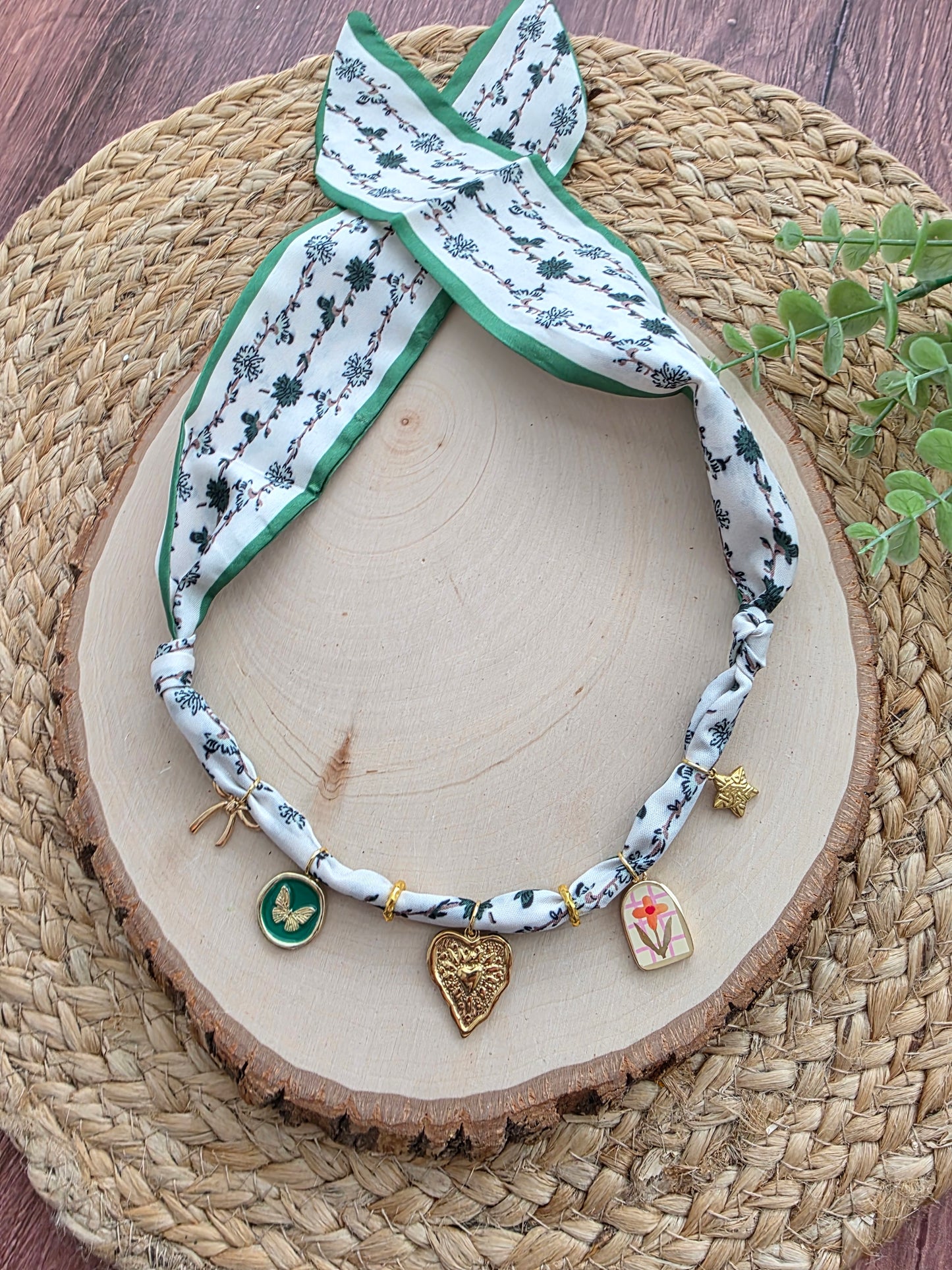 Garden Whispers Scarf Charm Necklace