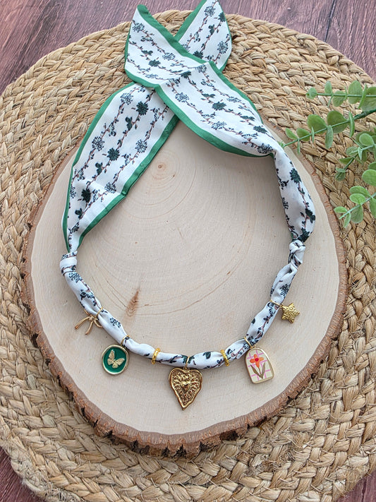 Garden Whispers Scarf Charm Necklace