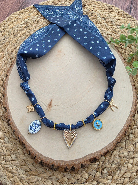 Twilight Garden Scarf Charm Necklace